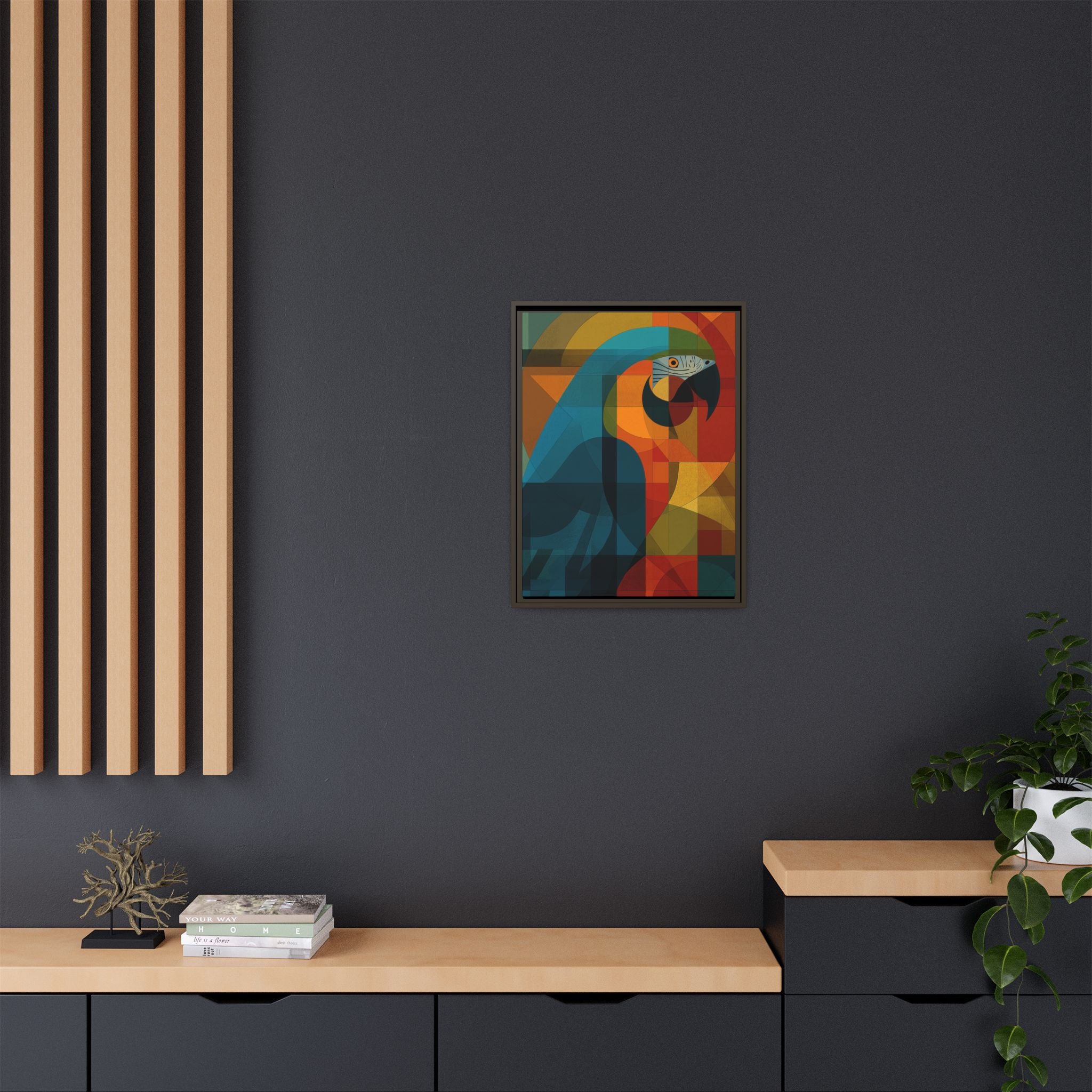 Cubist Parrot Prisma: Geometric Bird Art, Modernist Color Block Design   |    Custom Orders Available