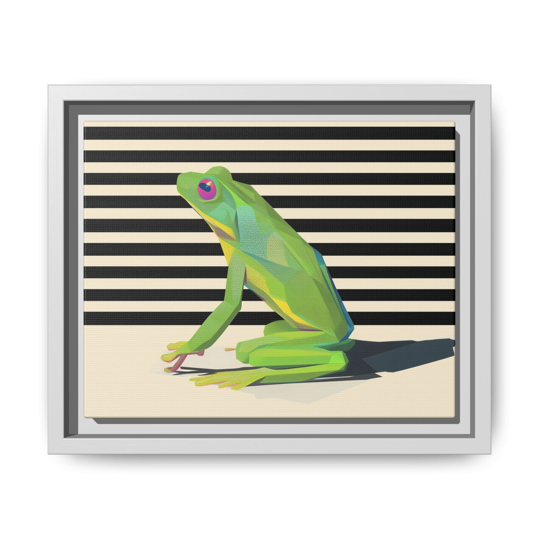 Geometric Frog: Minimalist Animal Portrait, Modern Graphic Design   |    Custom Orders Available