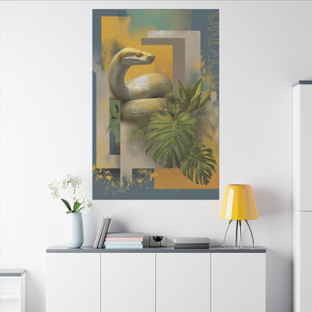Serpentine Geometry: Tropical Digital Illustration, Modern Nature Composition   |    Custom Orders Available
