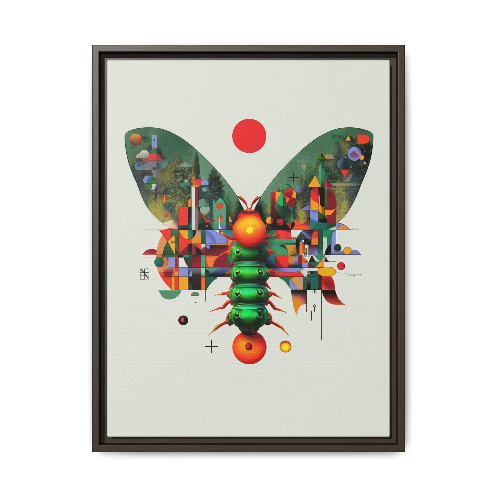 Digital Butterfly Framed Print, Cubist Architectural Abstraction   |  Personalized & Custom Orders Available
