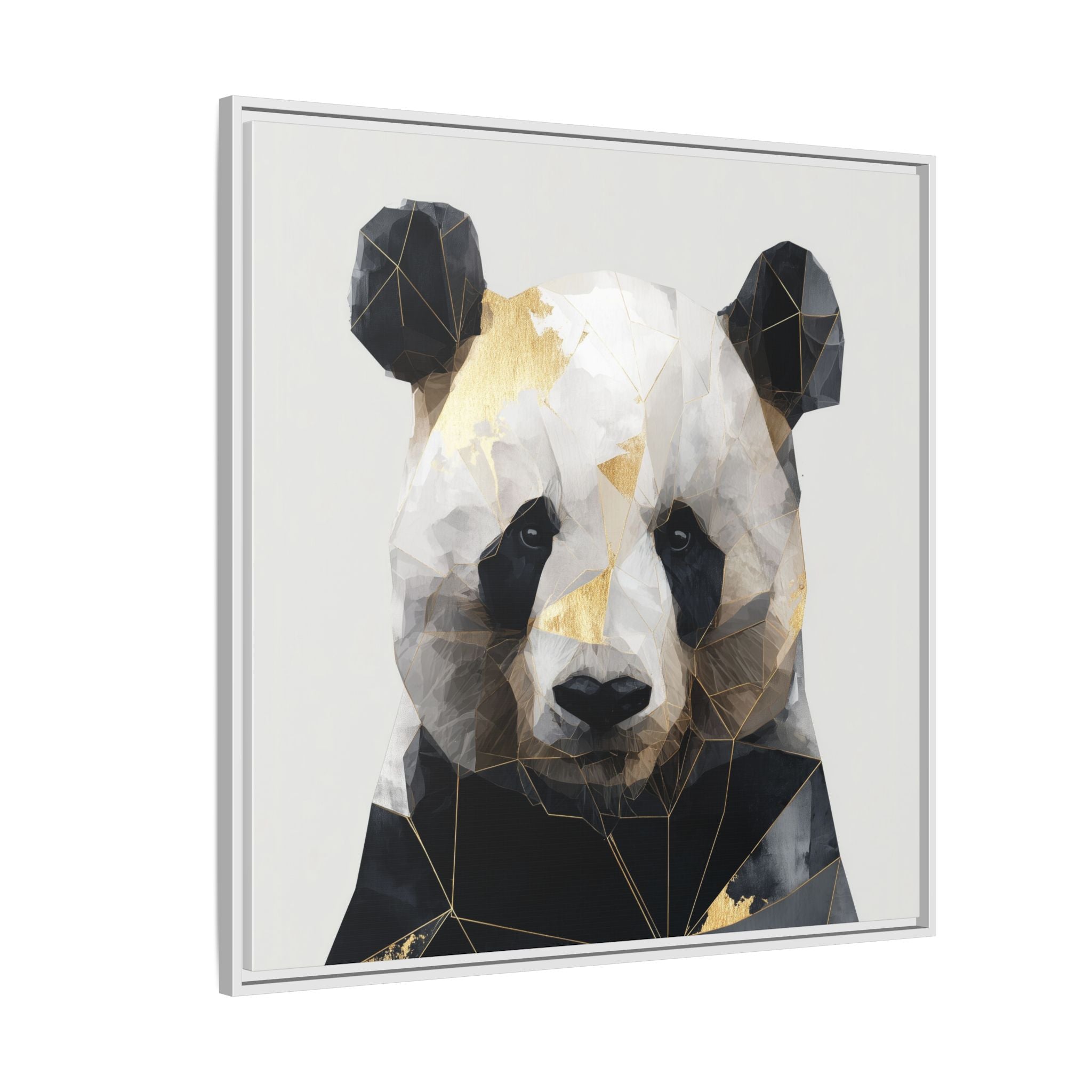 Fractal Panda: Geometric Digital Art, Low Poly Wildlife Portrait   |  Personalized & Custom Orders Available