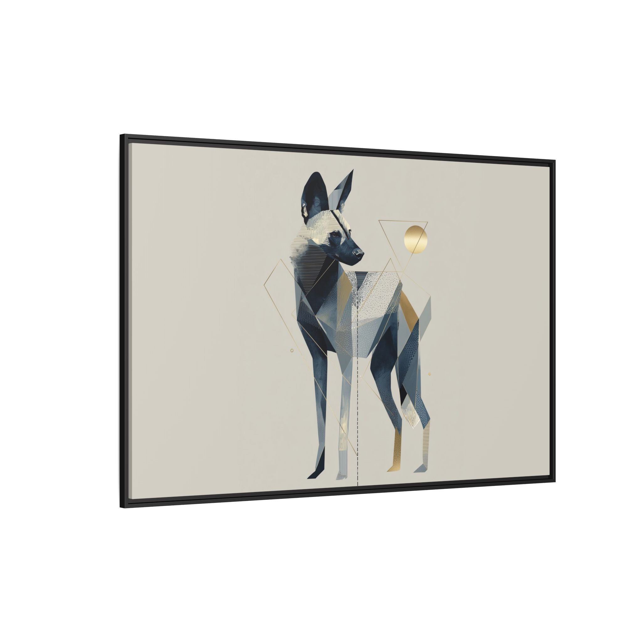 Canine Geometry: Fragmented African Wild Dog Portrait, Modern Graphic Design Study   |  Personalized & Custom Orders Available