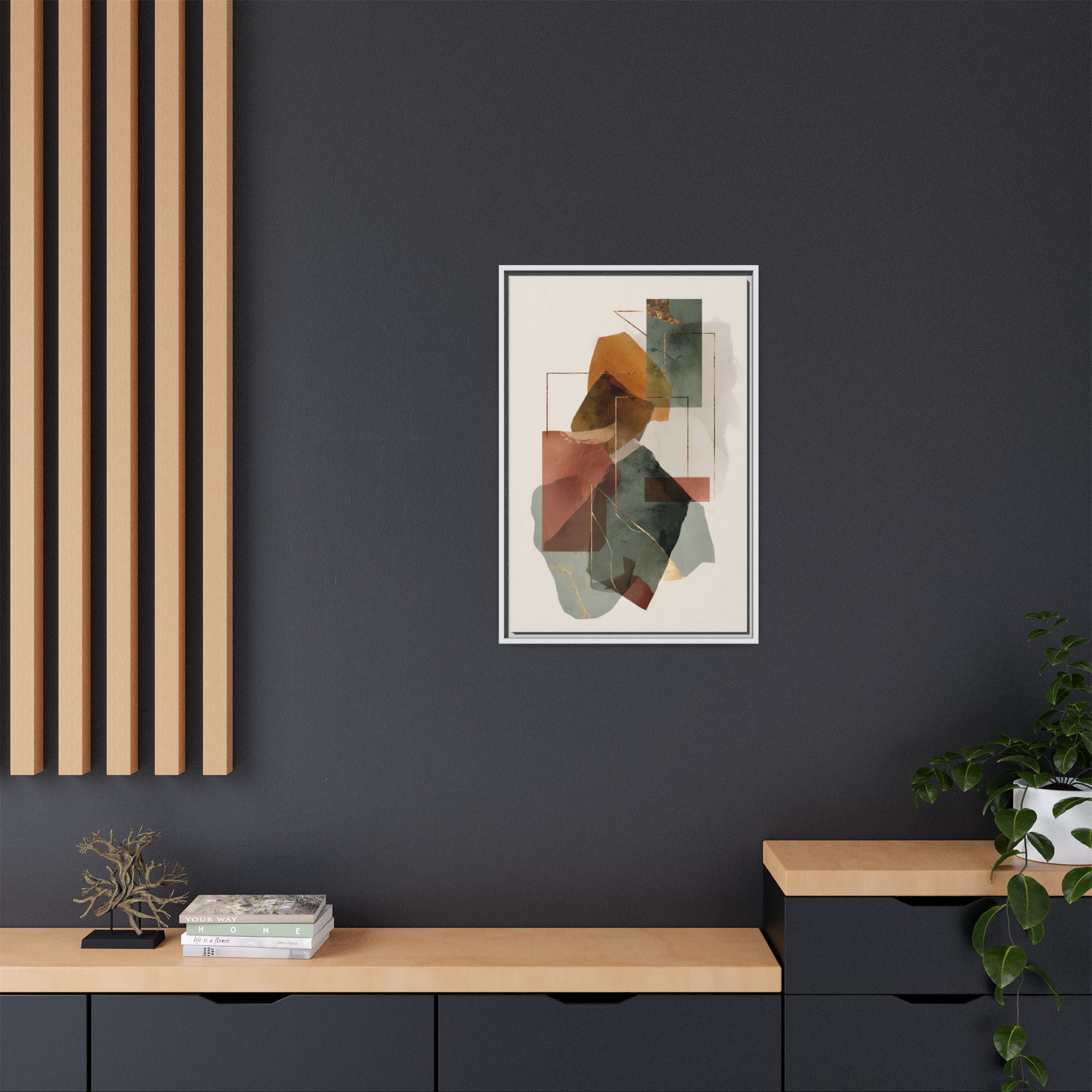 Harmonic Geometries: Architectural Abstraction, Earthy Palette, Minimalist Composition   |   Custom Orders Accepted