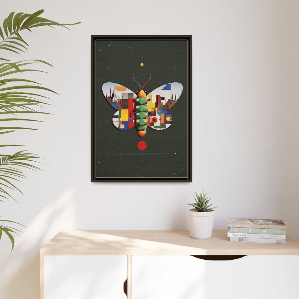 Geometric Butterfly Framed Print : Digital Cubist Interpretation, Modernist Entomological Design   |  Personalized & Custom Orders Available