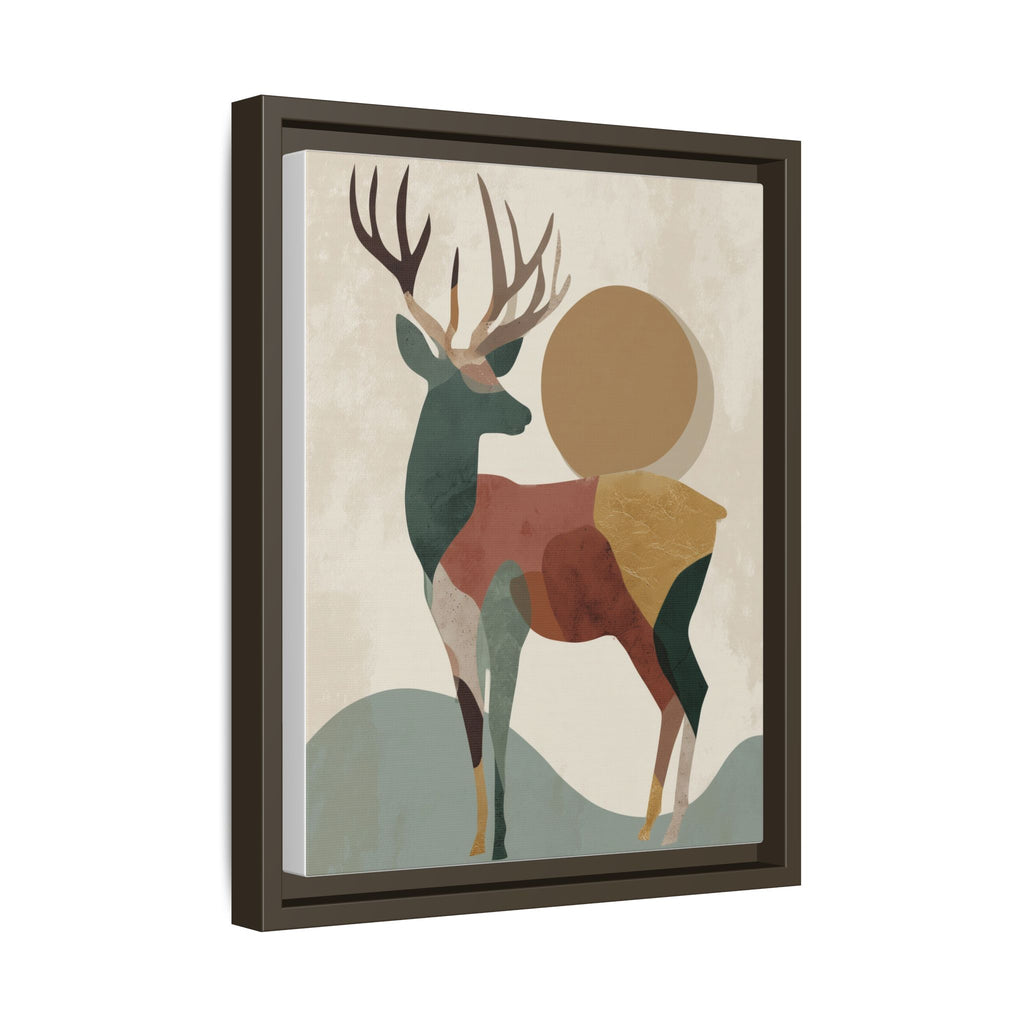 Geometric Deer Mosaic Framed Print : Modern Abstract Wildlife Art, Minimalist Nature Print   |  Personalized & Custom Orders Available
