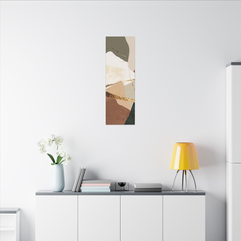 Canvas Print, Abstract Earthy Gold Wall Art, Modern Designer Home Decor, Stretched Matte Canvas; Thick, Multi-Size, Office Decor