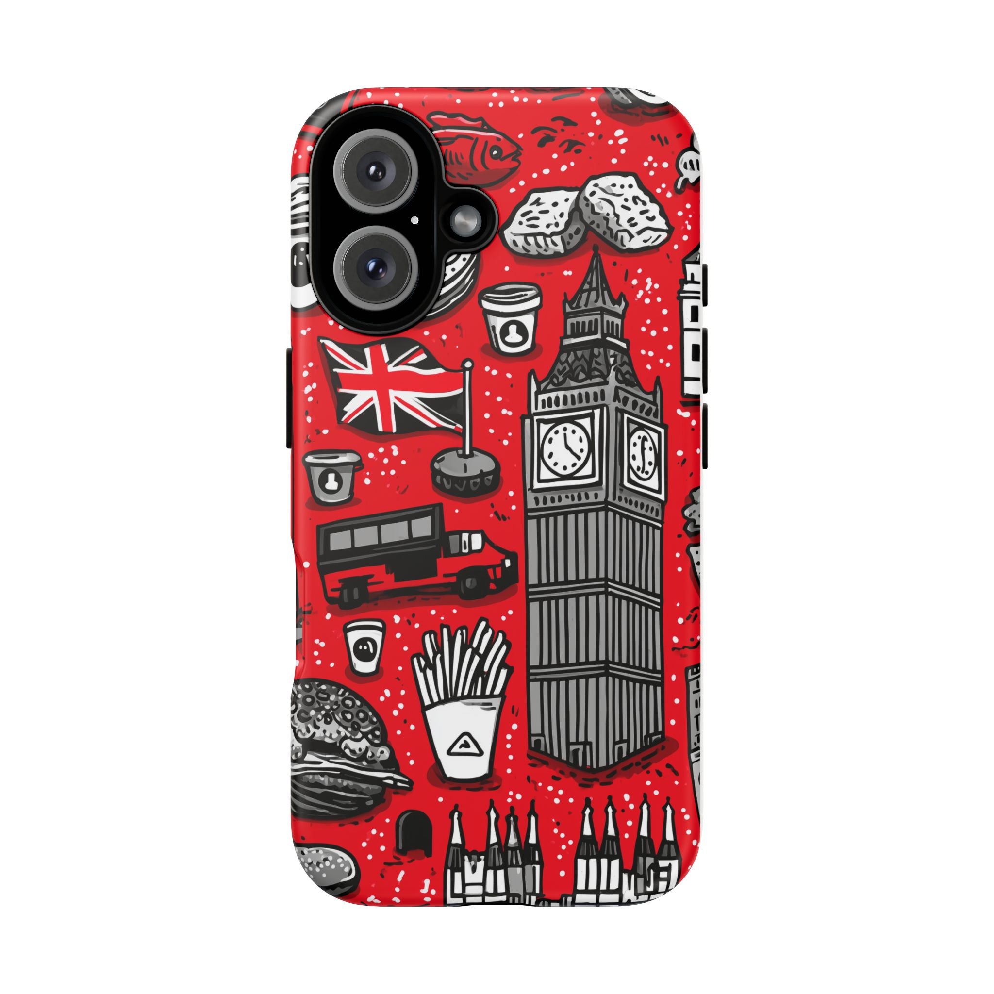 Phone Case, London Inspired Tough Case for iPhone, Samsung Galaxy, Huawei - Travel Lover, UK Gift, British Souvenir, England Accessories,