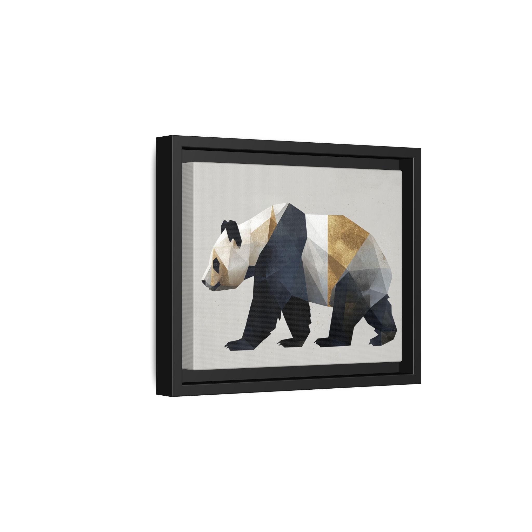 Geometric Panda: Low-Poly Digital Art, Metallic Contemporary Design   |  Personalized & Custom Orders Available