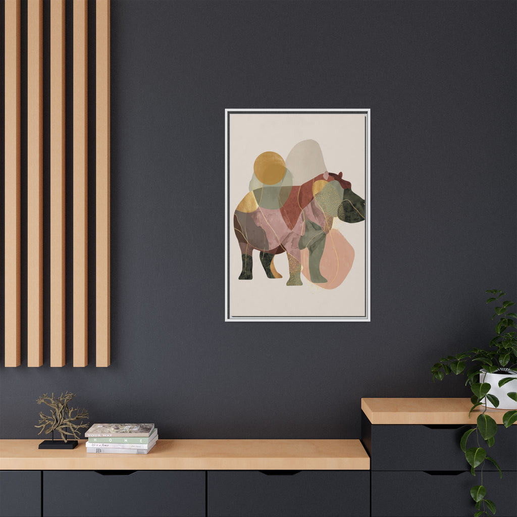 Geometric Harmony: Abstract Hippo Silhouette, Modern Minimalist Animal Art   |    Custom Orders Available