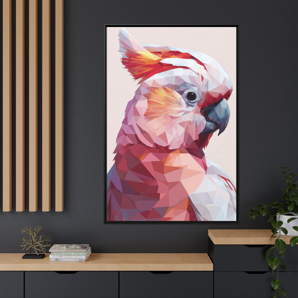 Geometric Cockatoo Portrait: Low-Poly Bird Art, Vibrant Abstract Illustration   |    Custom Orders Available
