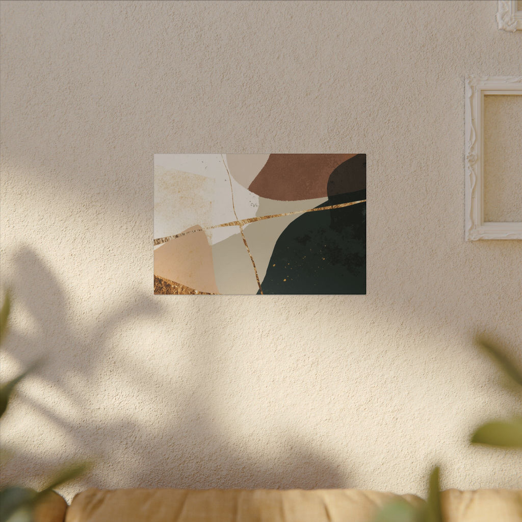 Canvas Print, Abstract Earthy Gold Wall Art, Modern Designer Home Decor, Stretched Matte Canvas; Thick, Multi-Size, Office Decor