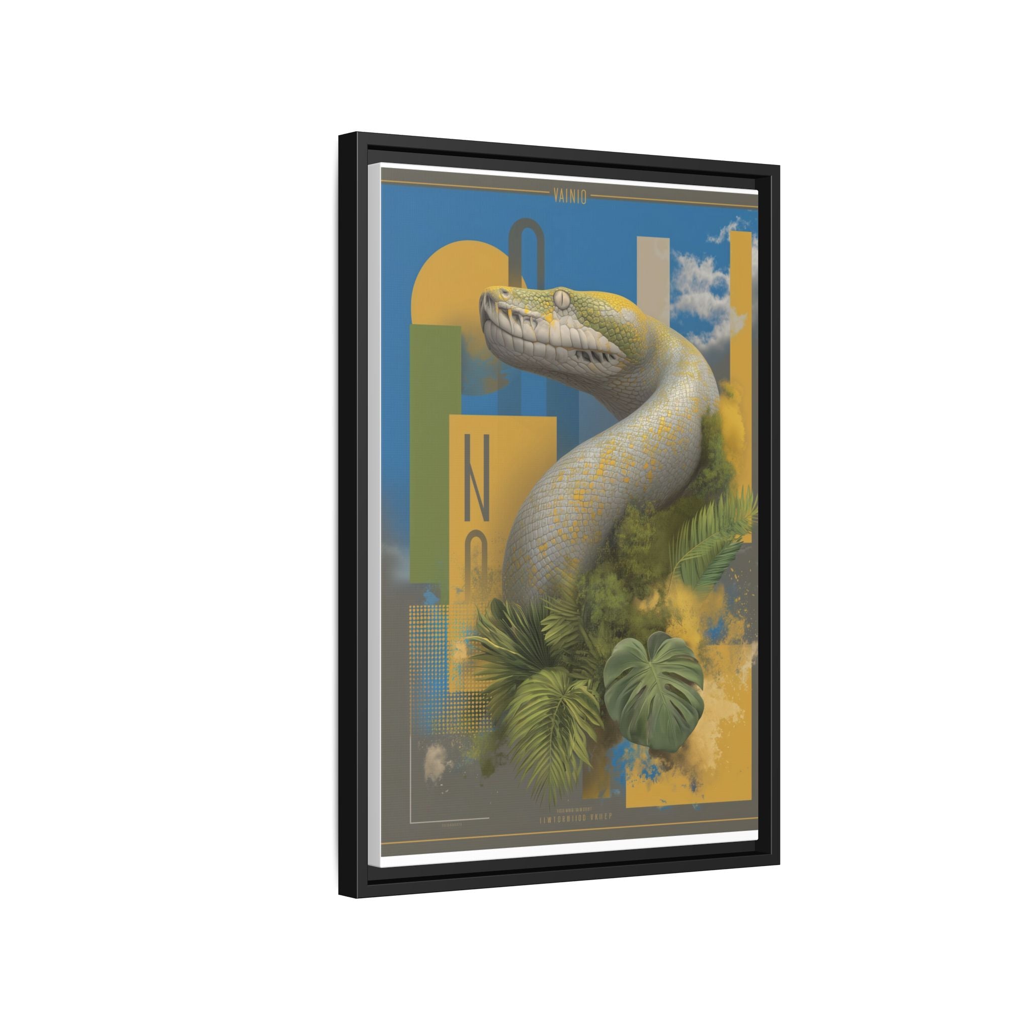 Serpent's Geometry: Tropical Anaconda Graphic Design, Modern Wildlife Illustration   |  Personalized & Custom Orders Available