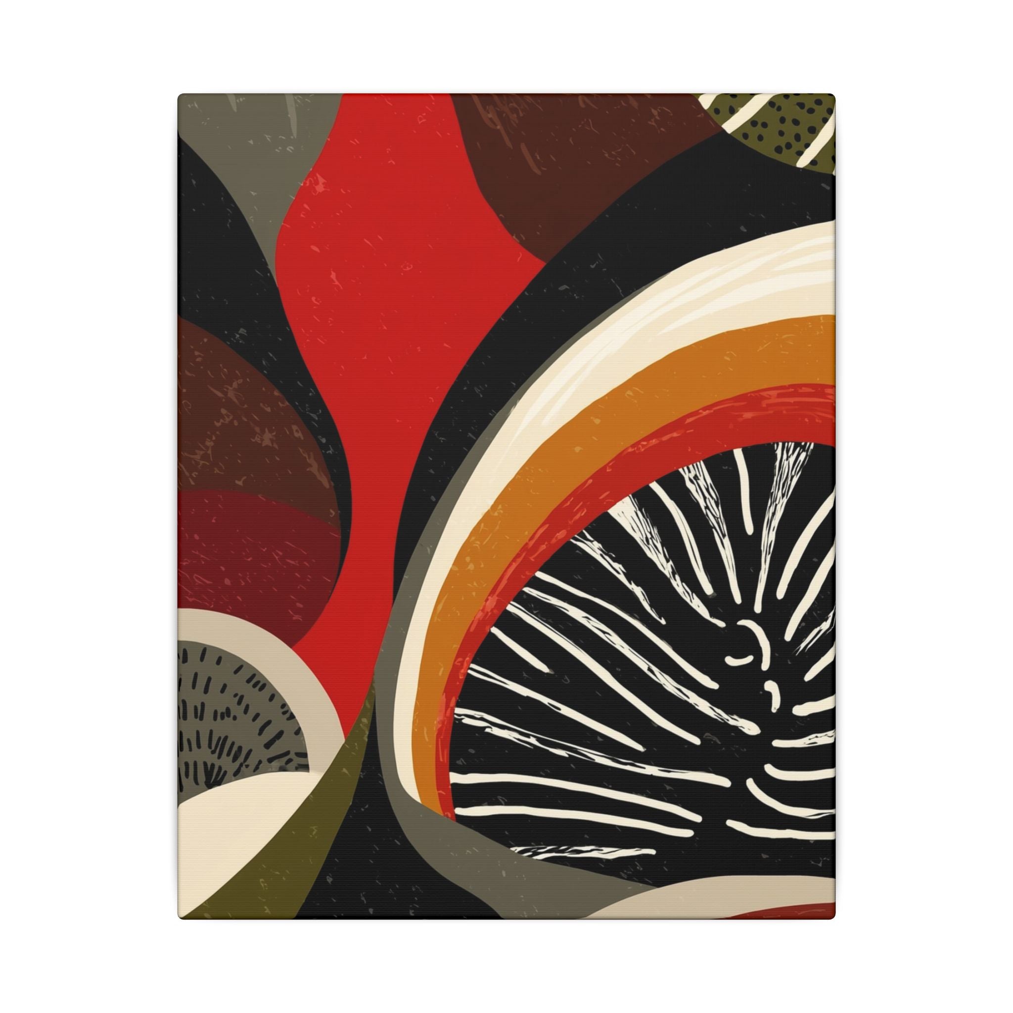 Harmonic Convergence: Organic Geometry, Mid-Century Modern Abstract, Earthy Palette Composition   |   Custom Orders Accepted