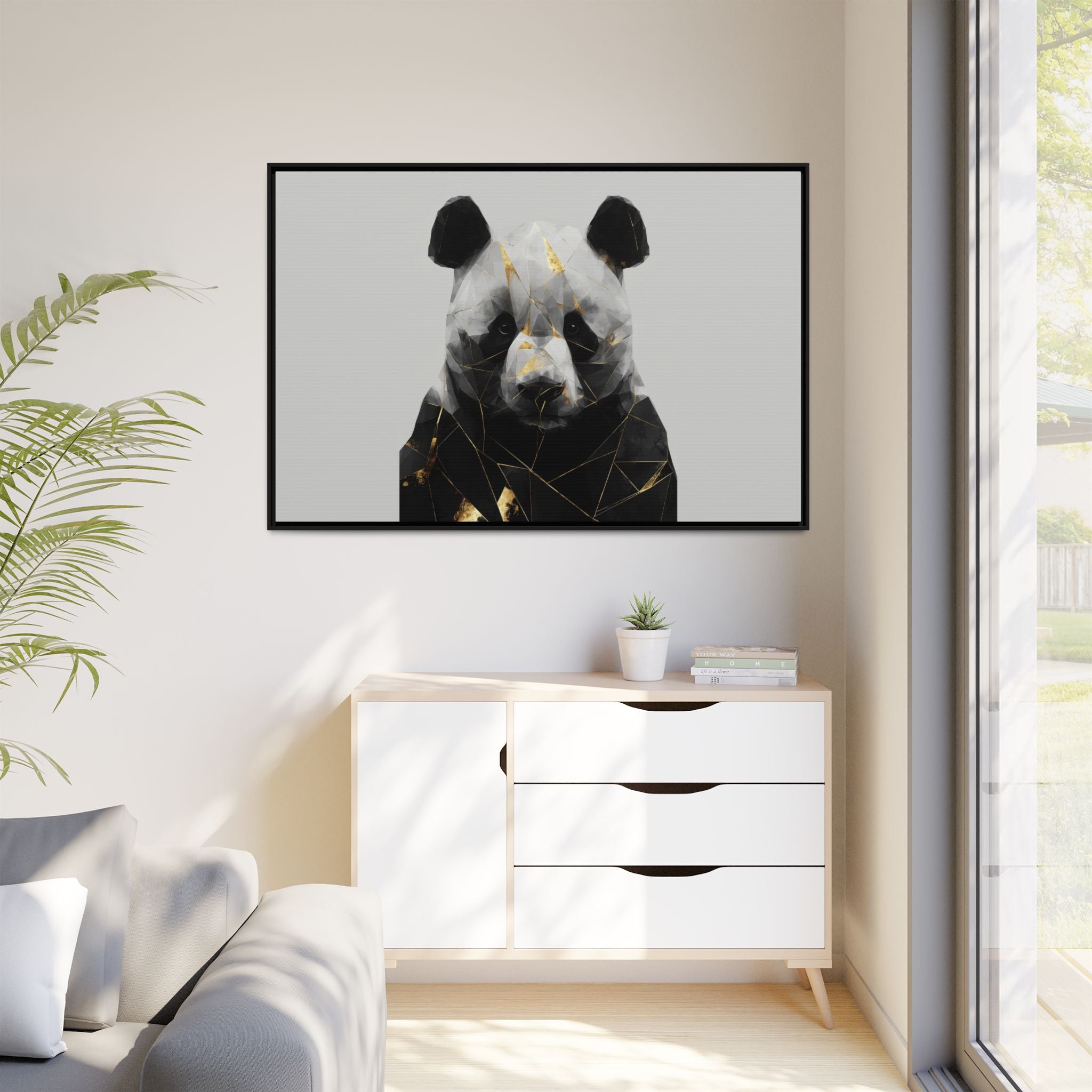 Fractured Panda: Geometric Wildlife Art, Low-Poly Contemporary Portrait   |  Personalized & Custom Orders Available