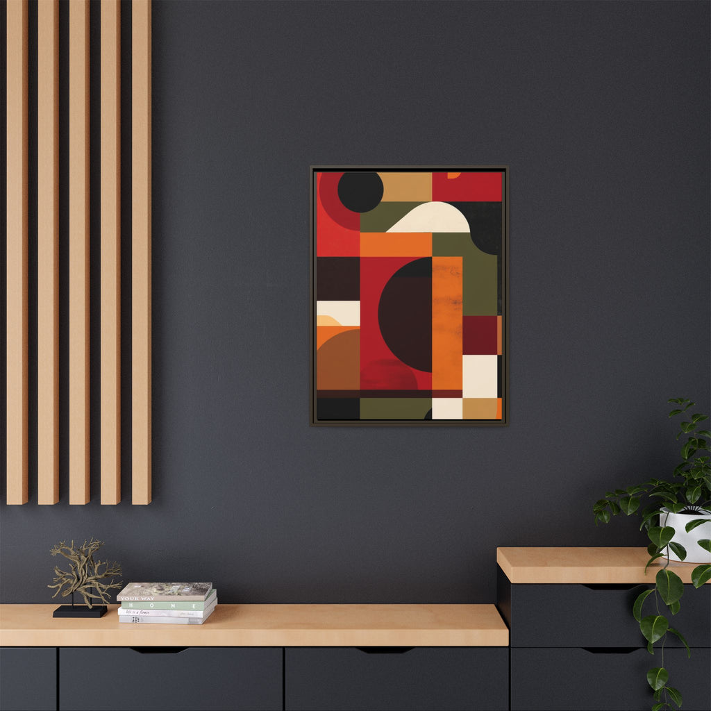 Geometric Convergence: Abstract Bauhaus Design, Constructivist Color Blocks, Architectural Art Composition   |   Custom Orders Accepted