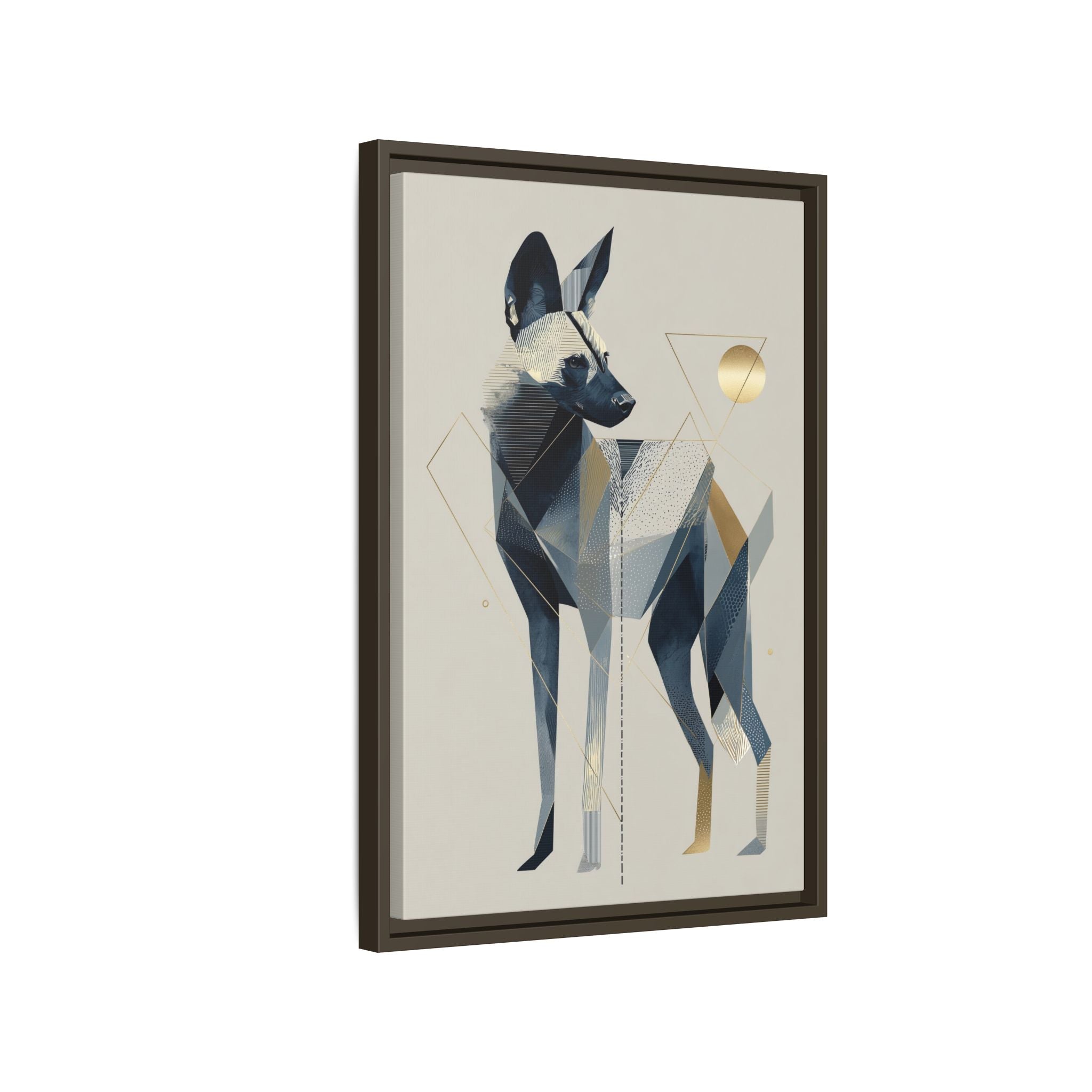 Canine Geometry: Fragmented African Wild Dog Portrait, Modern Graphic Design Study   |  Personalized & Custom Orders Available