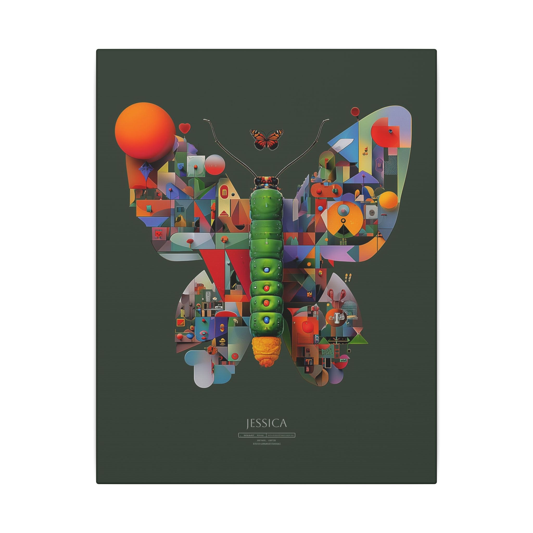 Personalized Print: Digital Butterfly Landscape, Architectural Nature Art   |    Custom Orders Available