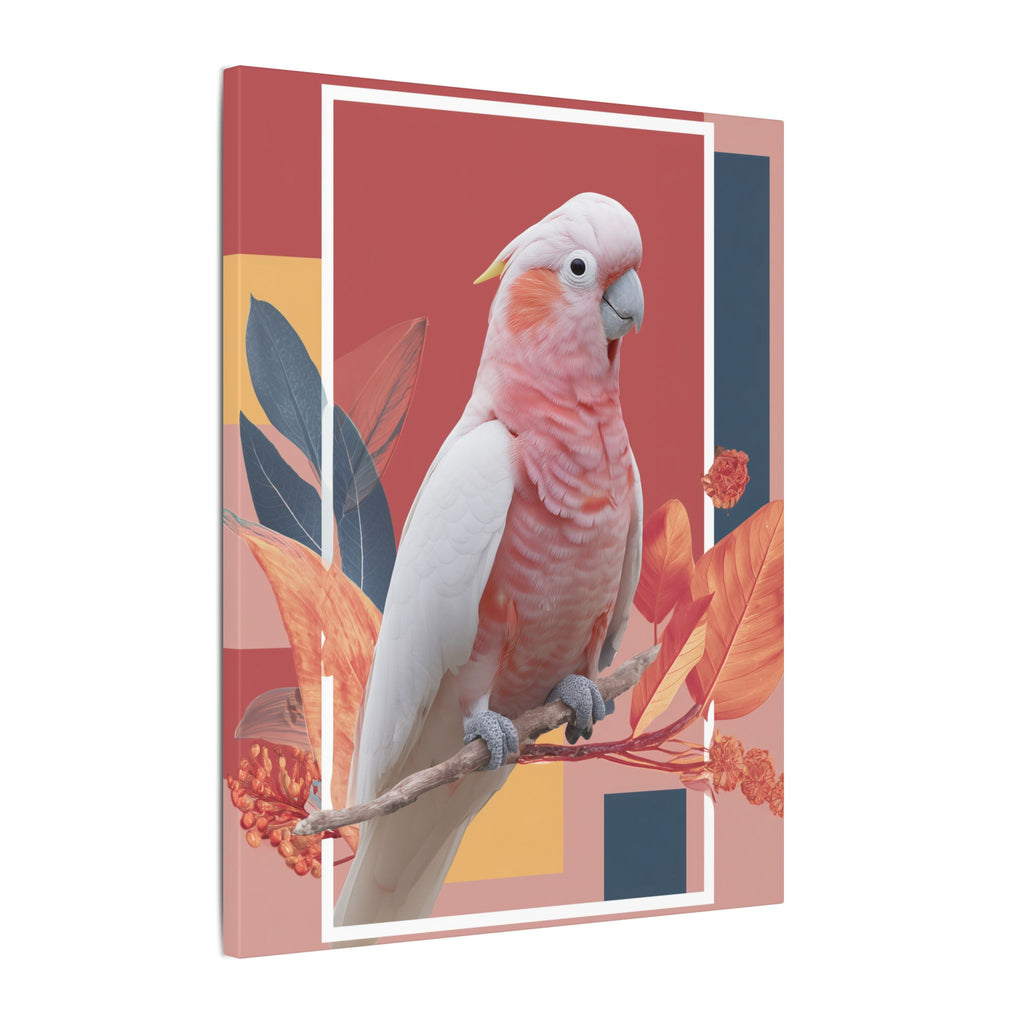 Pink Cockatoo in Geometric Harmony: Australian Wildlife Art, Modern Graphic Design   |    Custom Orders Available