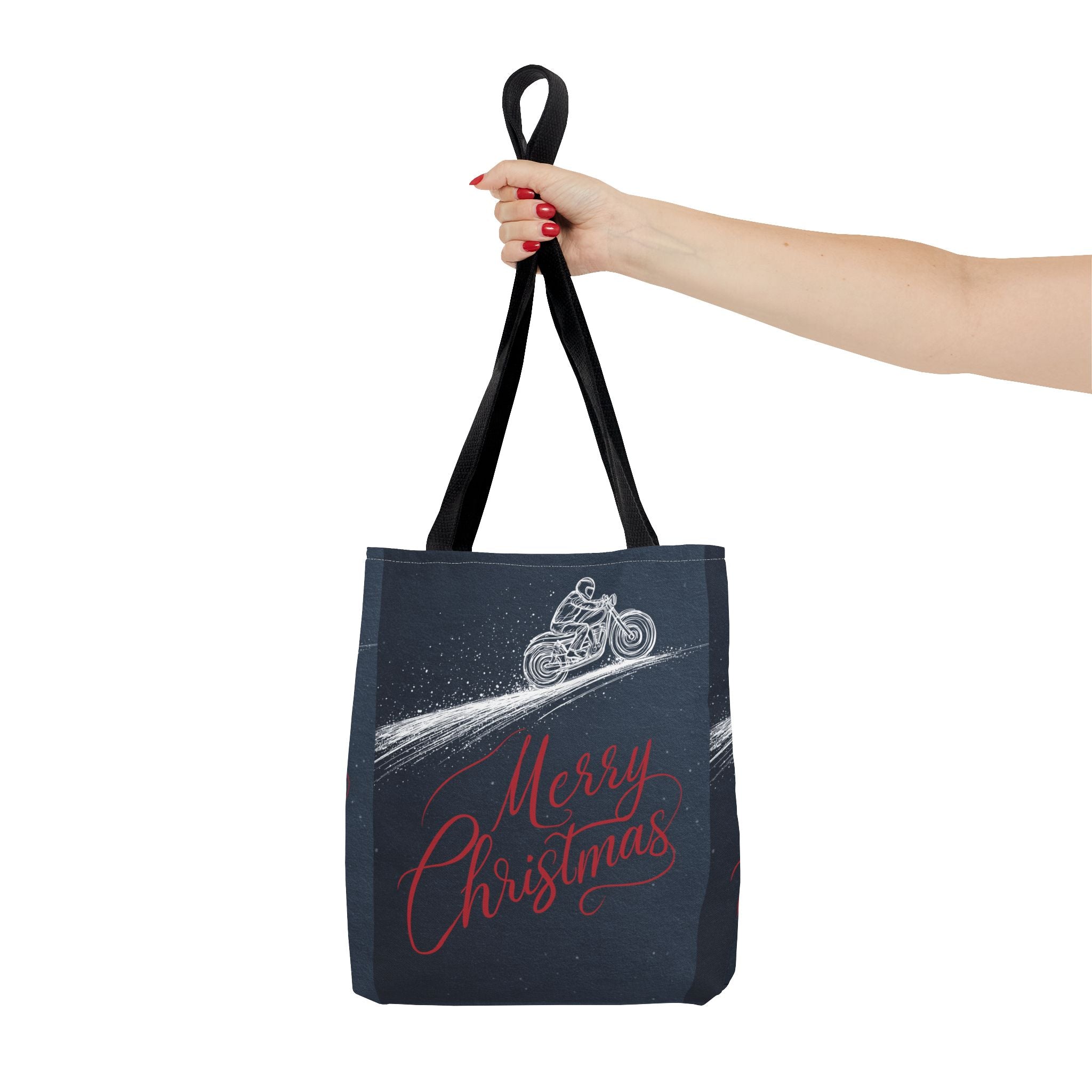 Motorbike Riding Dad Christmas Tote Bag (AOP)