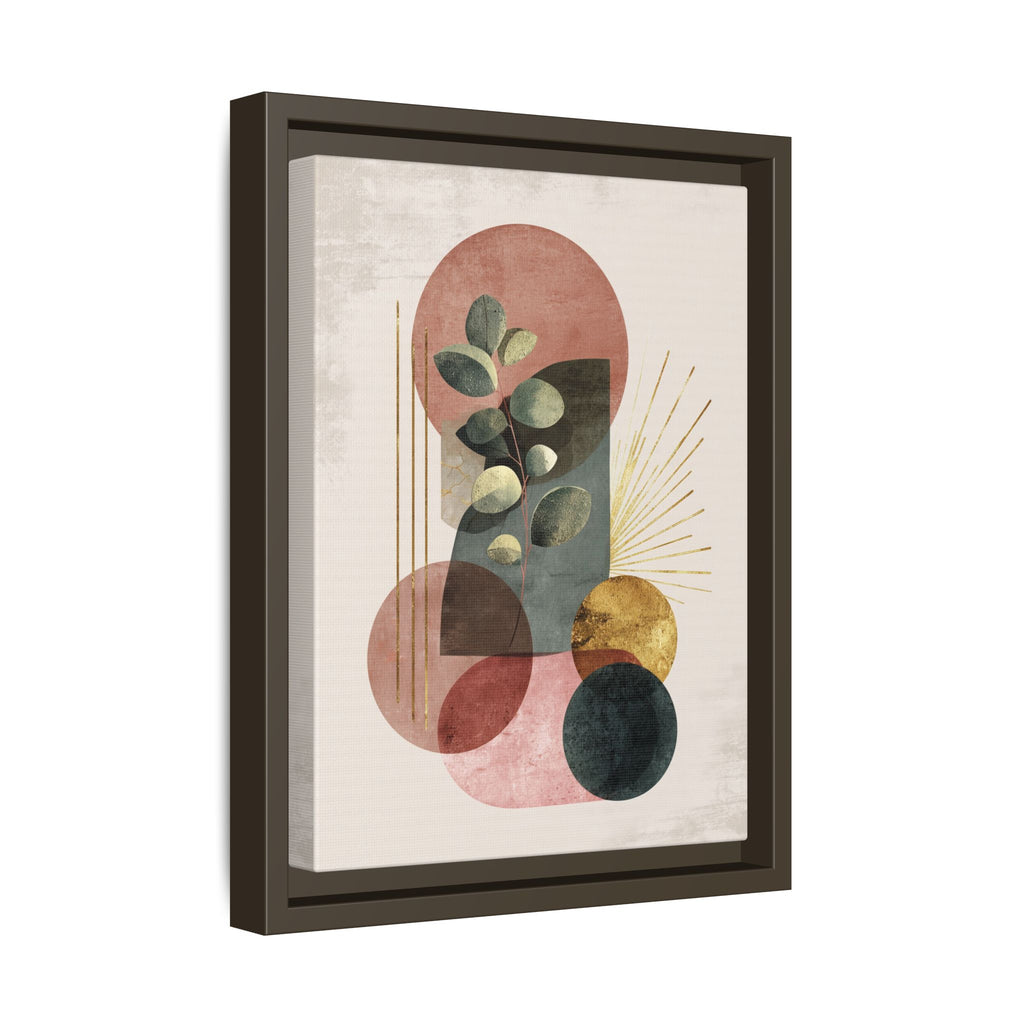 Botanical Geometric Symphony: Eucalyptus Harmony, Metallic Intersections, Modern Earth Tones   |   Custom Orders Accepted