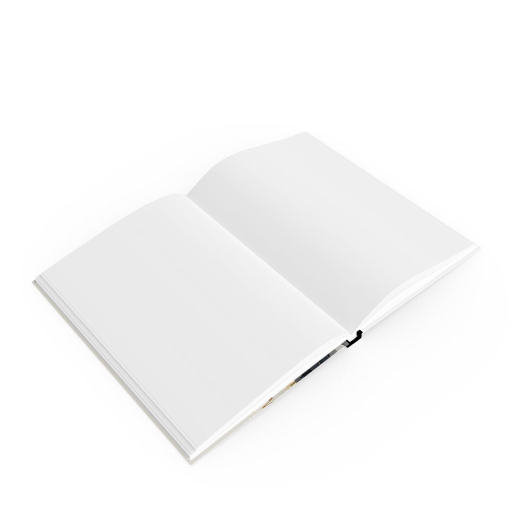 Personalized Geometric Horse Journal    |    Horse Portrait, Angular Metallic Composition, Modern Abstract Interpretation, Gold Accents