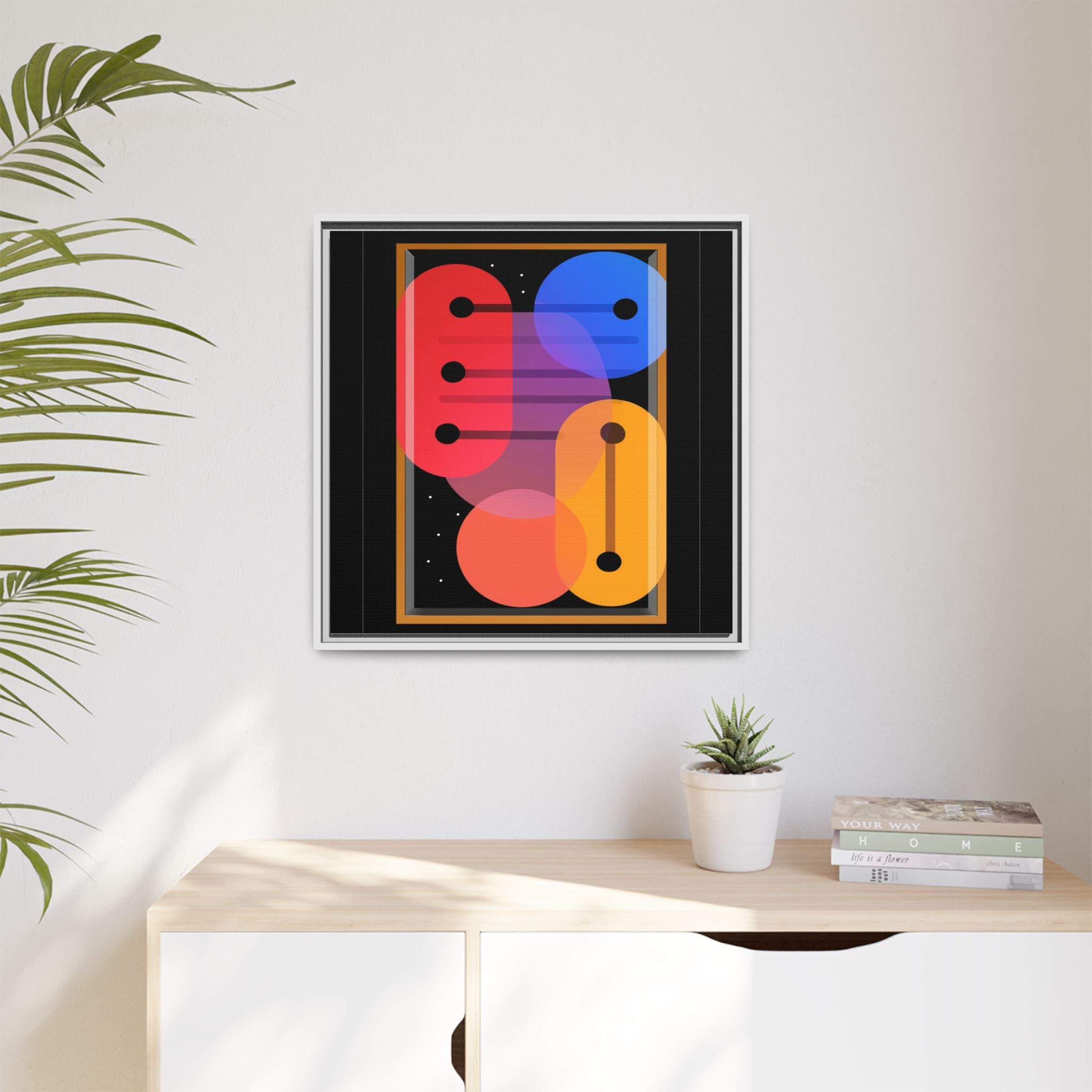 Celestial Geometry: Organic Shapes in Motion, Digital Abstract Composition, Vibrant Color Intersections   |   Custom Orders Accepted