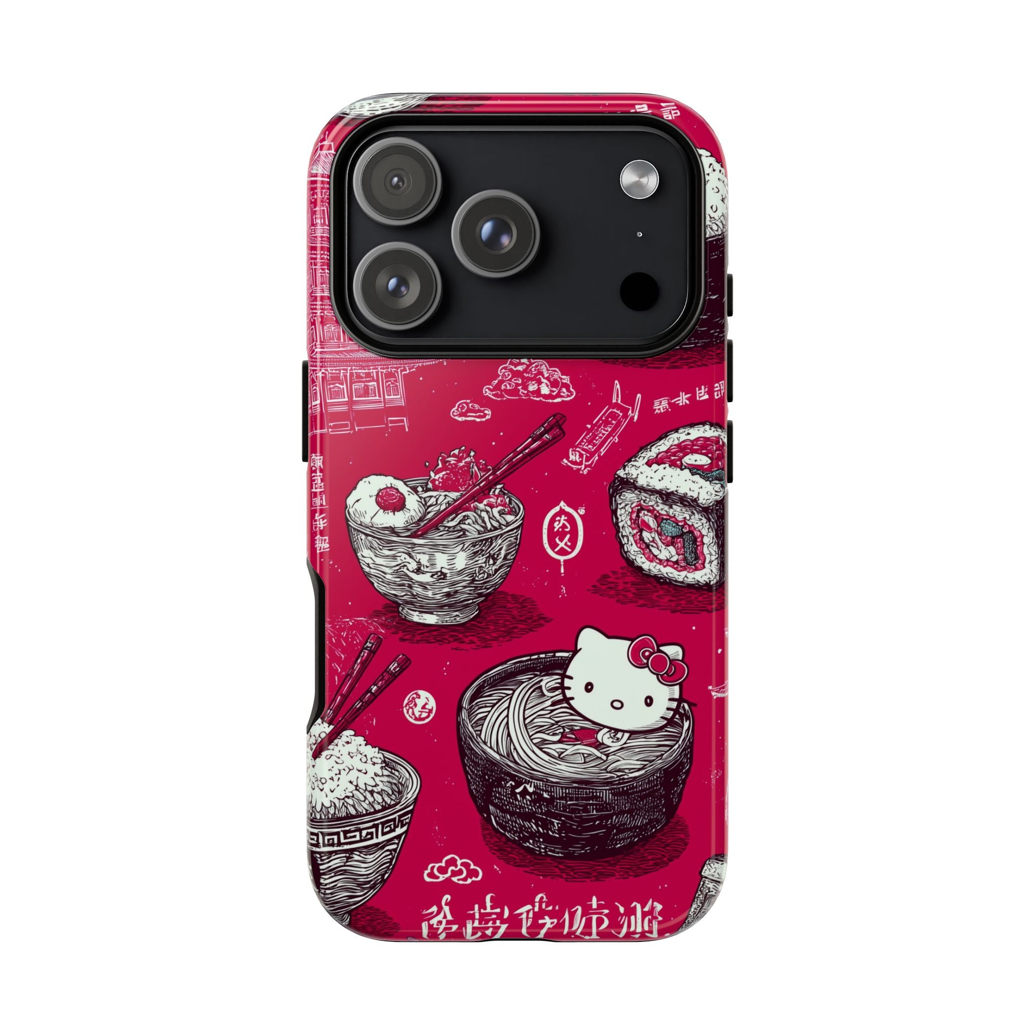 Japanese Kitty Vibrant Phone Case - Tough Case | Funky, Colorful, Unique Design for Personalization, Gift, Accessory, Protection, Trendy