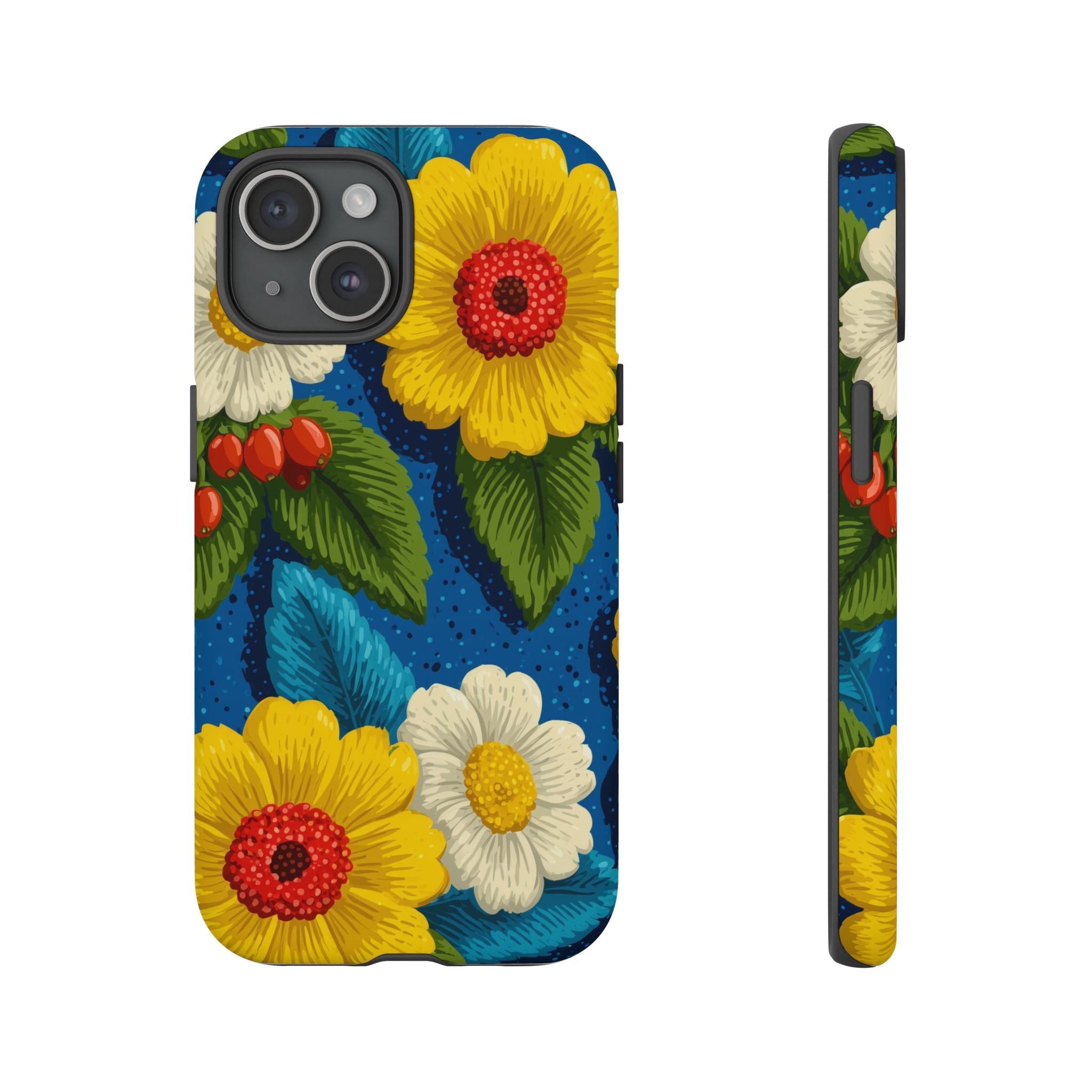 Summer Tough Cases: Floral Fine Art Phone Case, Fun Beach Vibe Phone Accessory, Summer Travel Gift, Colorful Phone Cover, Casual Style Tech