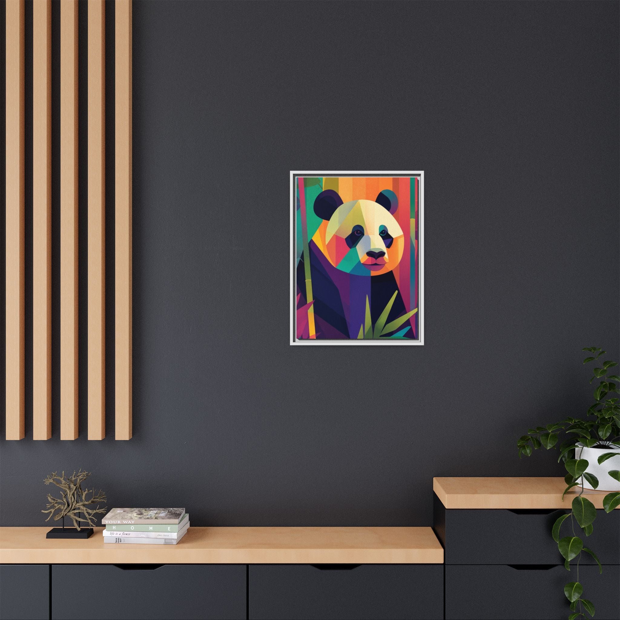 Geometric Panda Framed Print : Kaleidoscope Panda, Digital Art Illustration   |  Personalized & Custom Orders Available