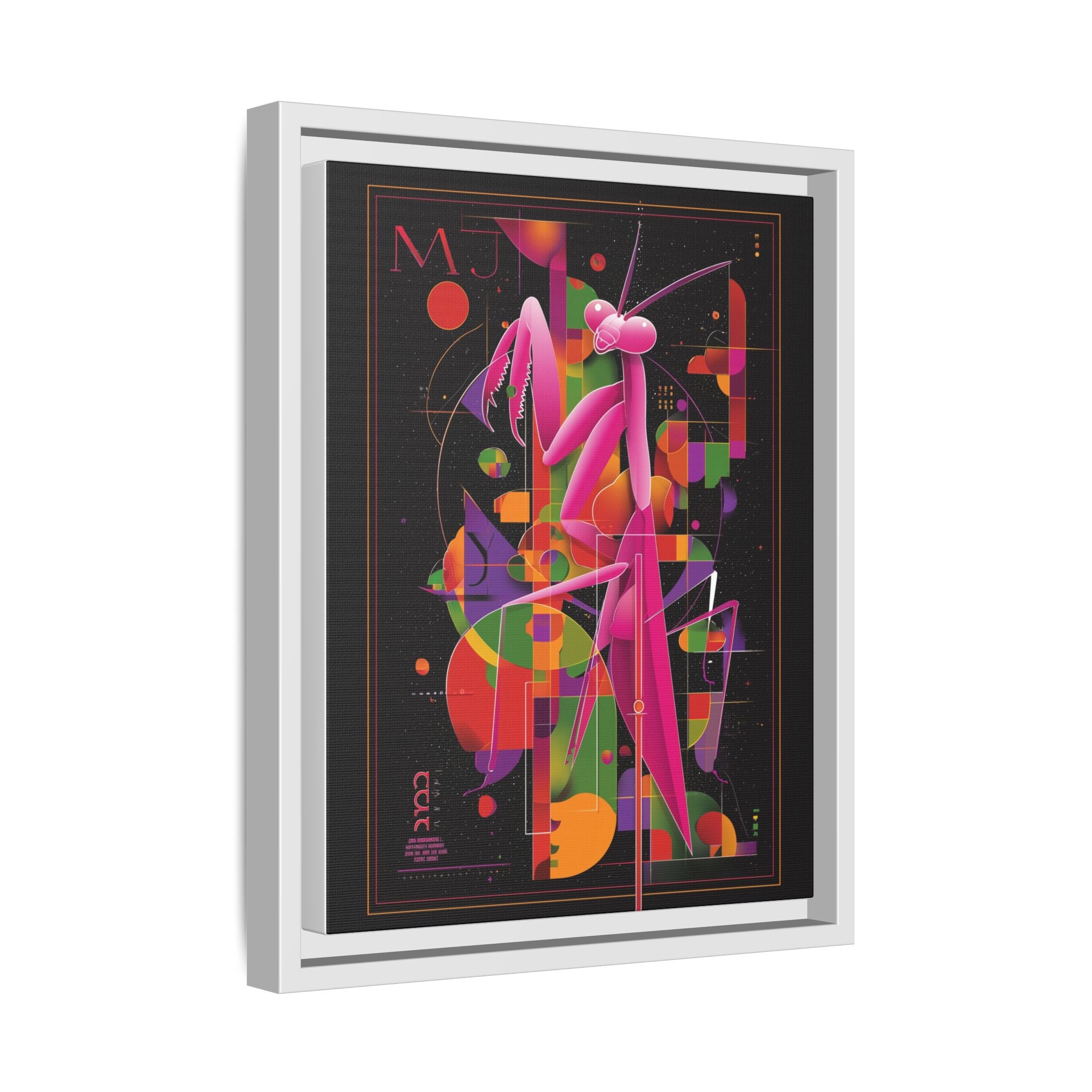 Geometric Mantis Framed Print : Starry Night Abstract, Graphic Design Poster   |  Personalized & Custom Orders Available