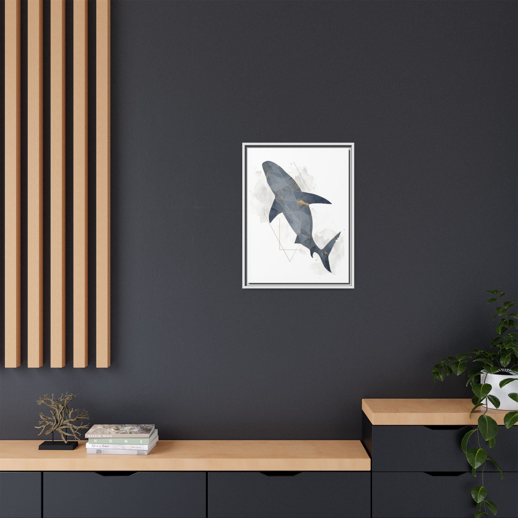 Aquatic Geometry: Shark Polygon Abstraction, Oceanic Digital Art   |  Personalized & Custom Orders Available