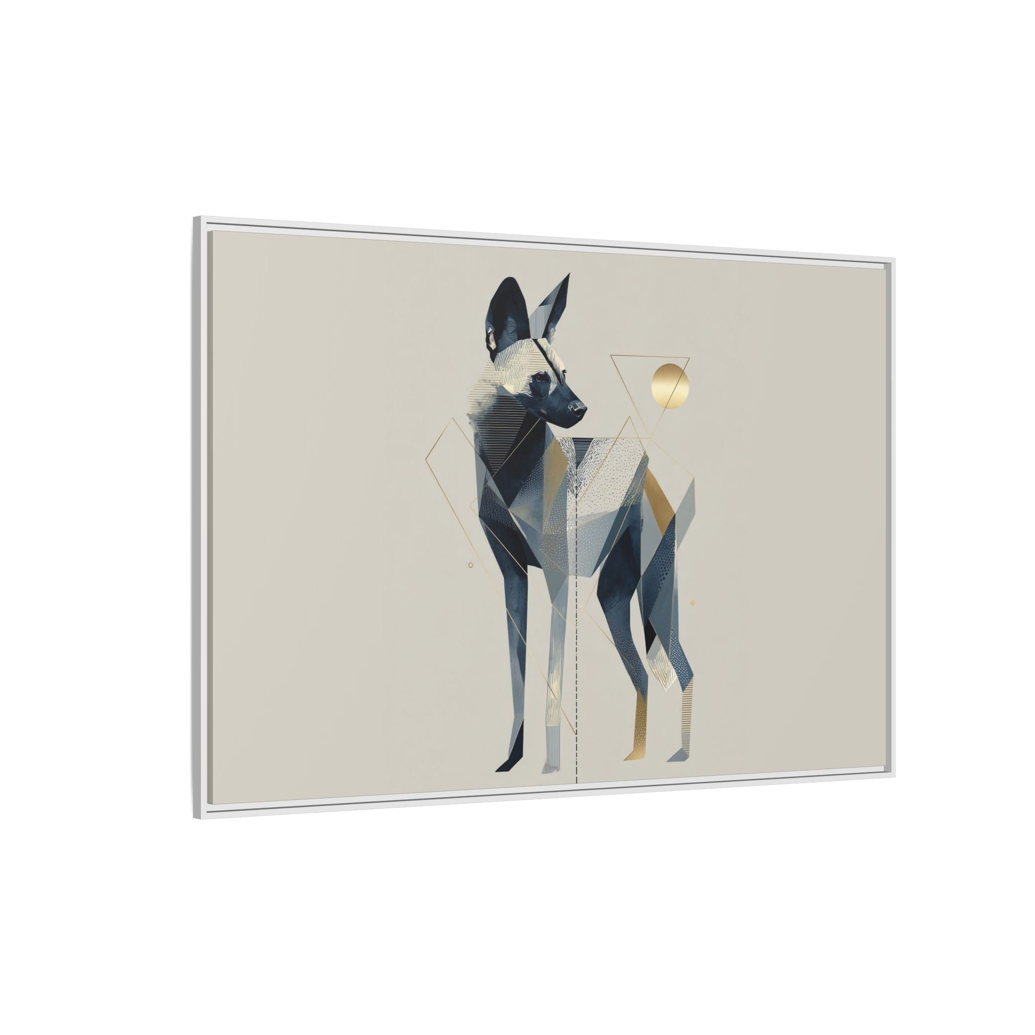 Canine Geometry: Fragmented African Wild Dog Portrait, Modern Graphic Design Study   |  Personalized & Custom Orders Available