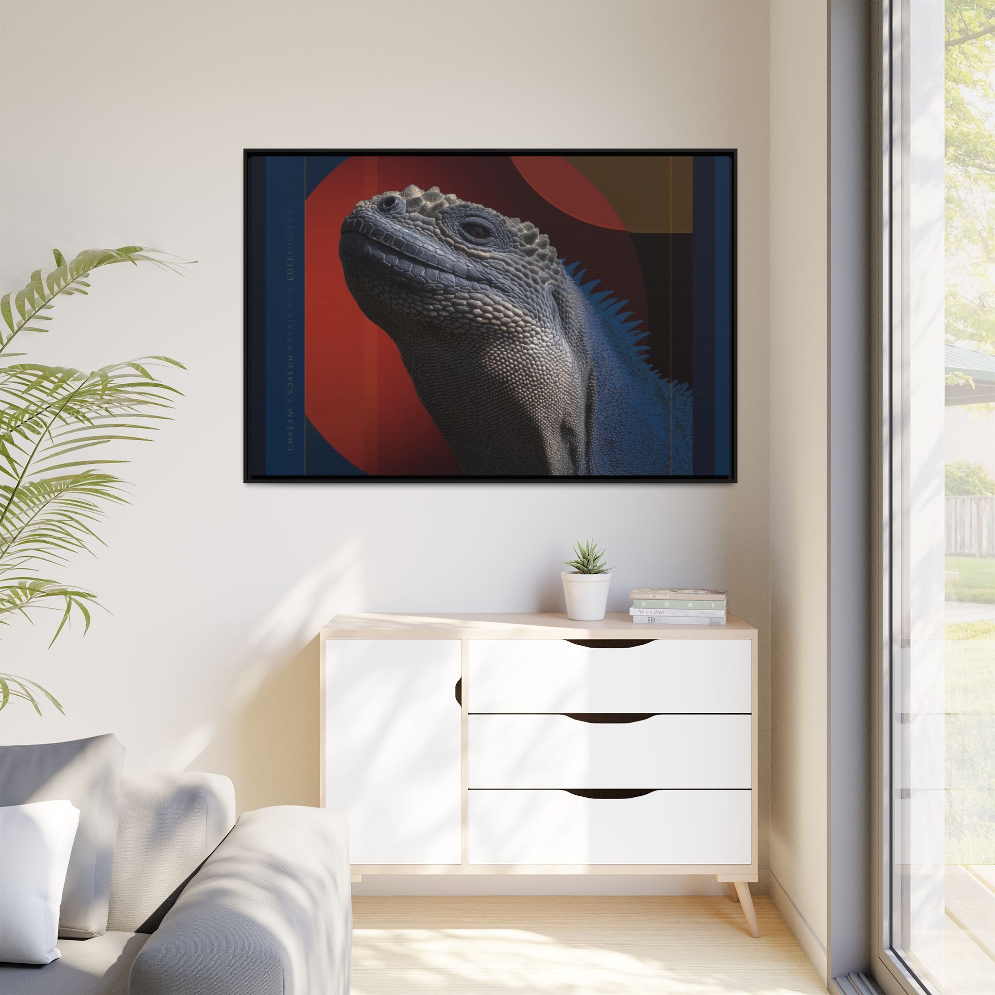 Scales of Antiquity: Prehistoric Reptilian Portrait, Abstract Geometric Composition   |    Custom Orders Available