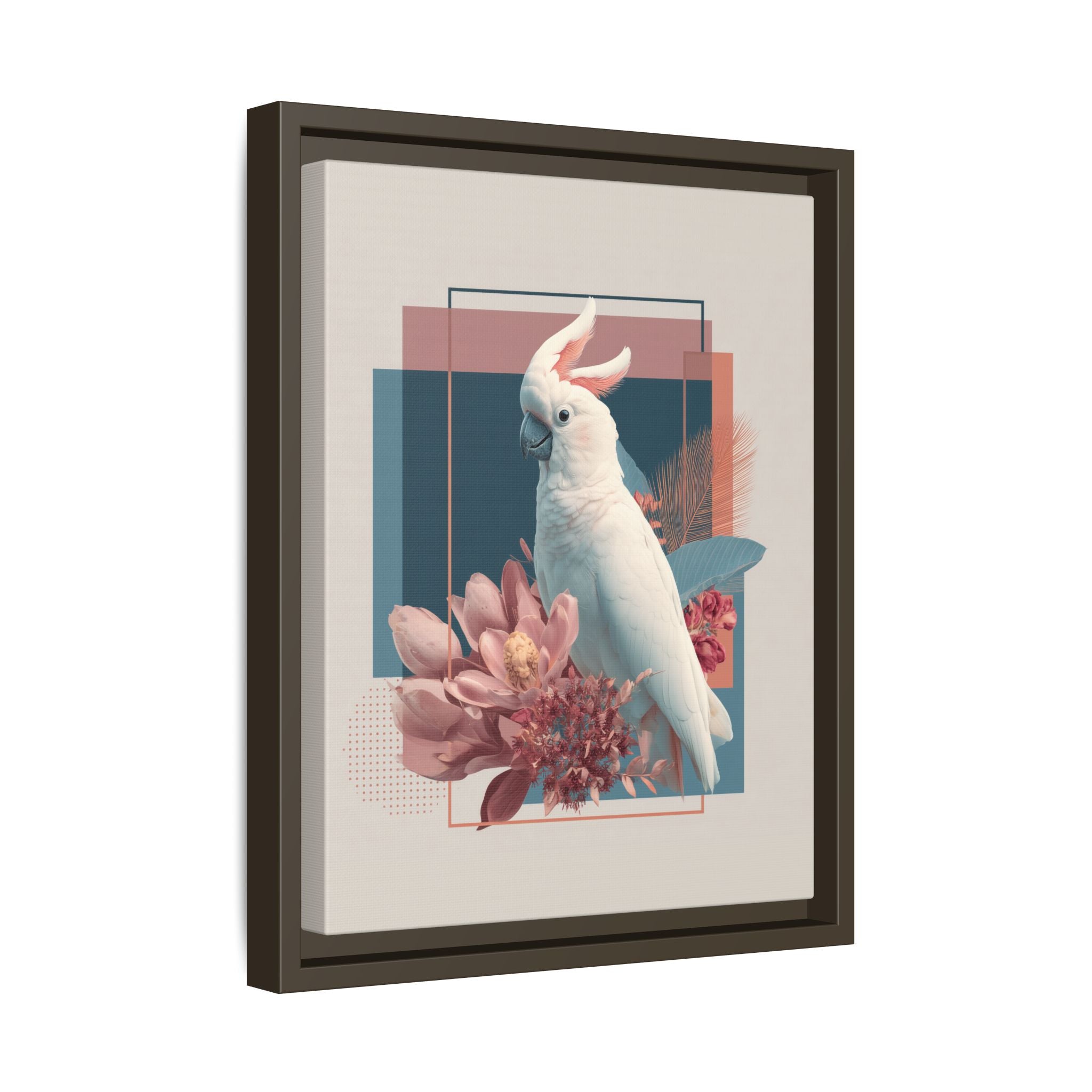 Ethereal Cockatoo: Geometric Wildlife Art, Digital Nature Portrait   |    Custom Orders Available