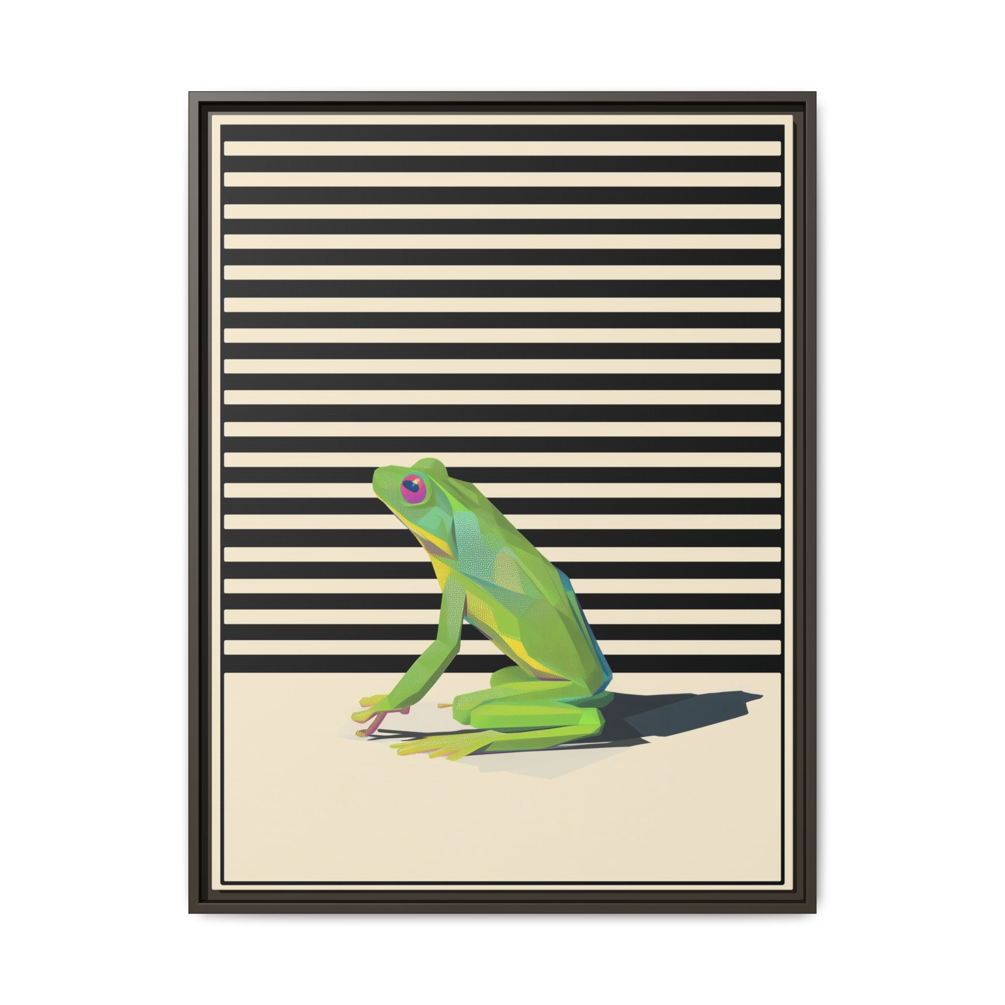 Geometric Frog Persona: Modern Wildlife Illustration, Vibrant Graphic Design   |  Personalized & Custom Orders Available