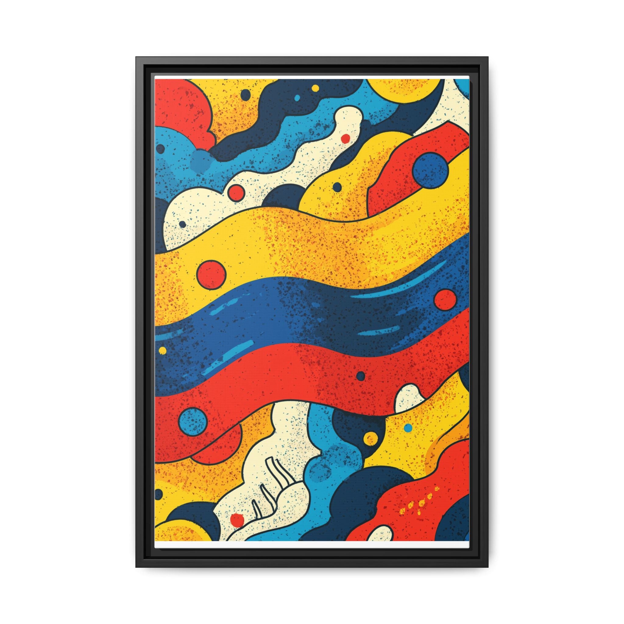 Wave Rhythms: Chromatic Abstraction, Vintage Screen Print Textures, Dynamic Color Composition   |   Custom Orders Accepted
