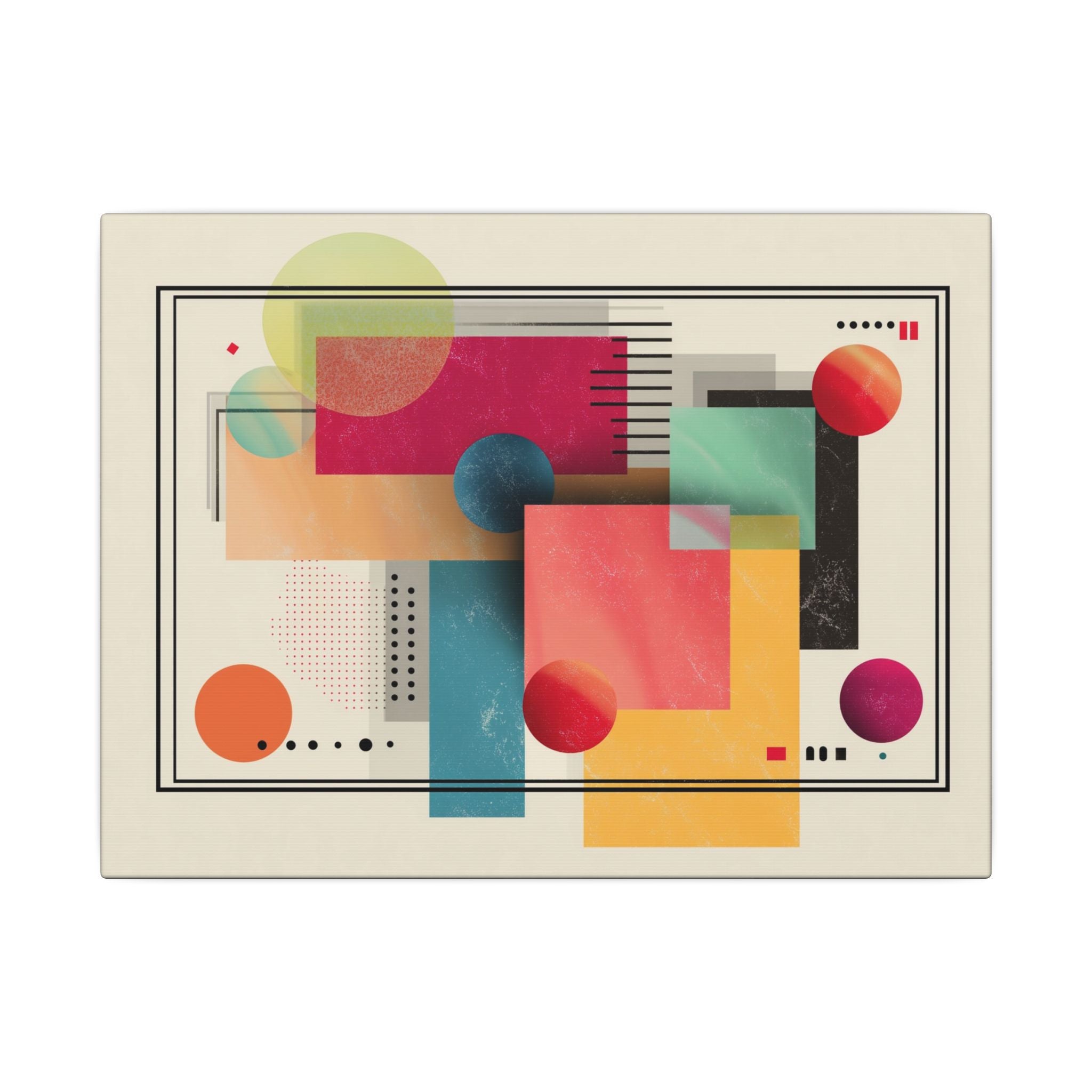 Geometric Dynamism: Bauhaus Abstraction, Translucent Shapes, Modernist Composition   |   Custom Orders Accepted