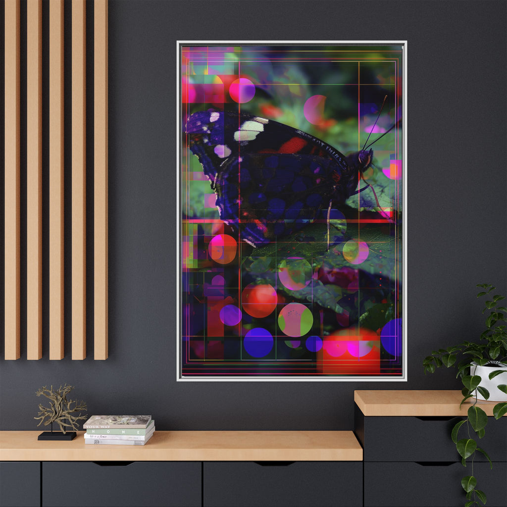 Geometric Butterfly Framed Print: Digital Glitch Butterfly Art, Geometric Nature Photography   |  Personalized & Custom Orders Available
