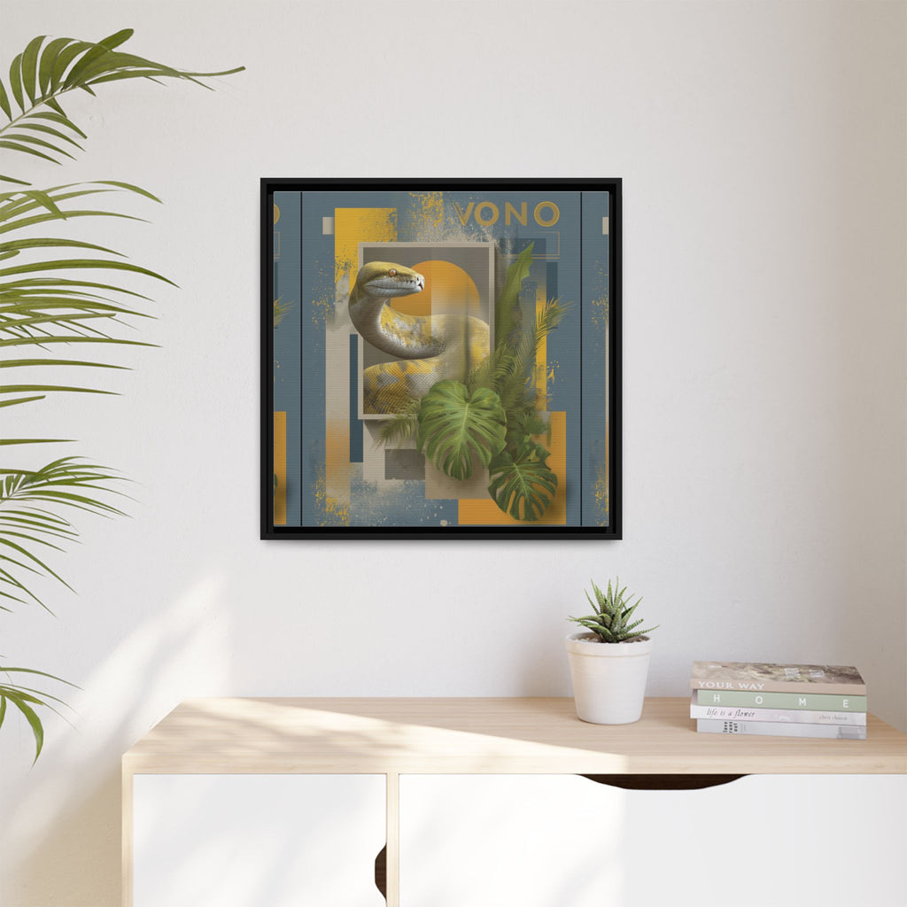 Serpent of Geometric Dimensions: Tropical Vono Design, Abstract Wildlife Art   |  Personalized & Custom Orders Available
