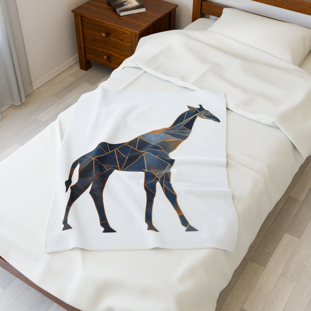 Geometric Giraffe Duvet: Cubist Mosaic, Angular Wildlife Art, Modern Fragmented Design   |  Personalized & Custom Orders Available