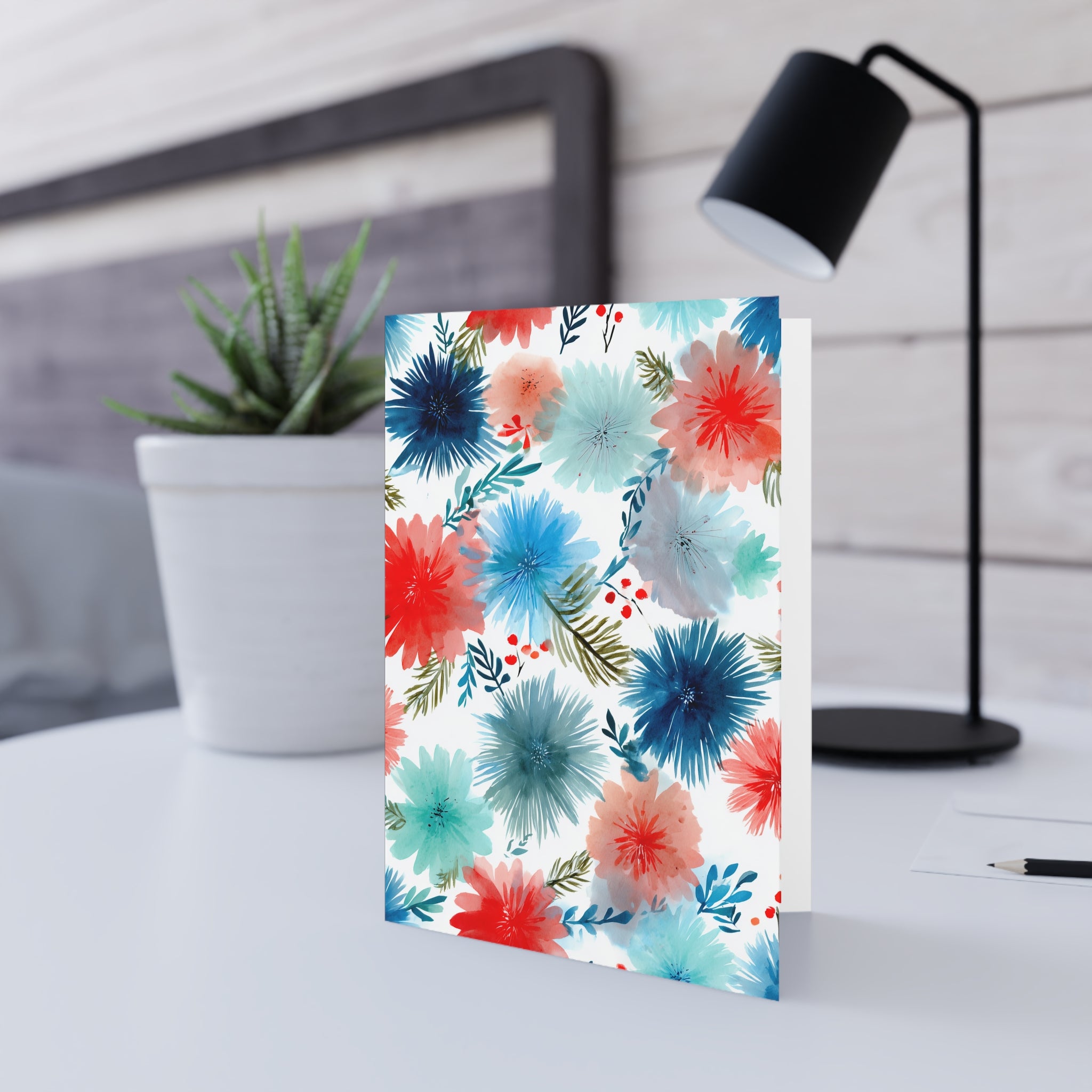 Floral Watercolor Greeting Card