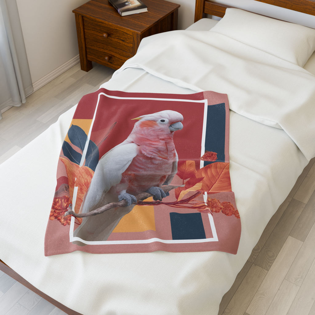 Cockatoo's Chromatic Perch: Geometric Nature Illustration, Art Deco Bird Portrait   |    Custom Orders Available