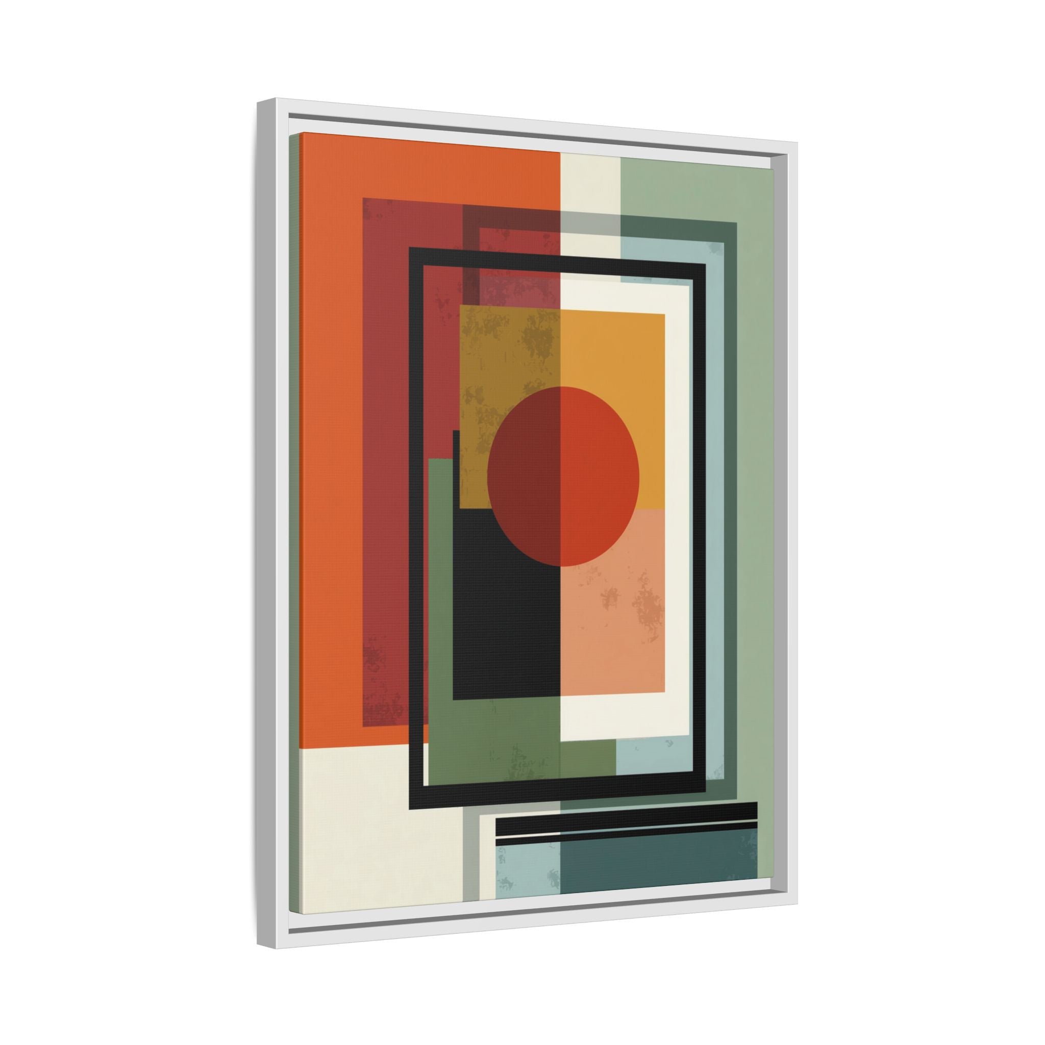 Geometric Harmonies: Mid-Century Modern Composition, Constructivist Inspiration, Abstract Rectangular Interplay   |   Custom Orders Accepted