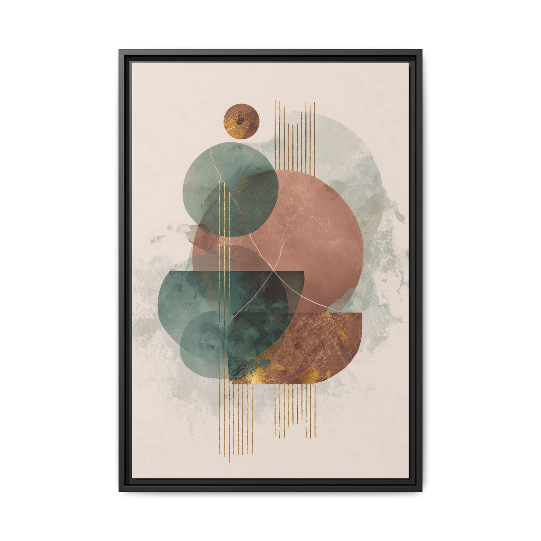 Translucent Geometries: Abstract Circles, Mid-Century Minimalism, Watercolor Layers   |   Custom Orders Accepted