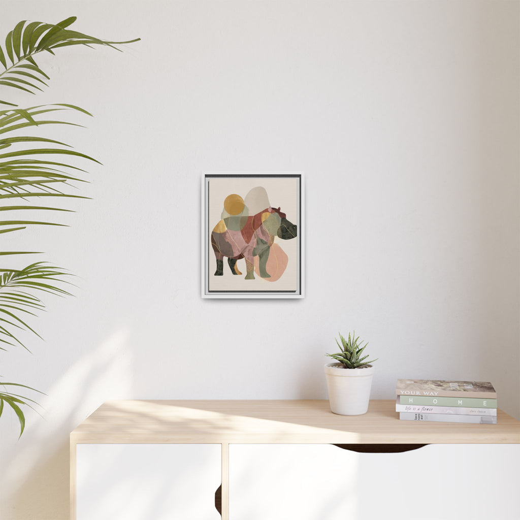 Geometric Harmony: Abstract Hippo Silhouette, Modern Minimalist Animal Art   |    Custom Orders Available
