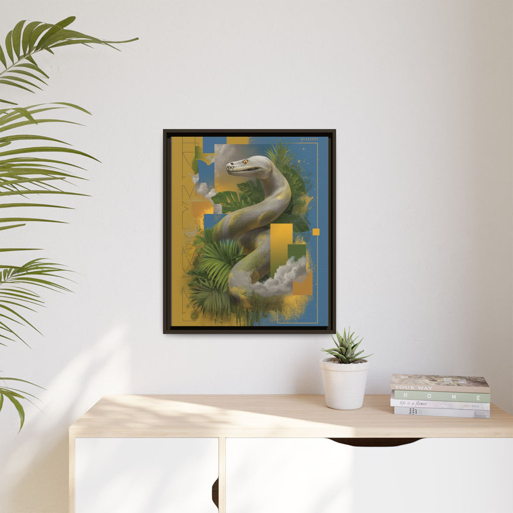 Serpent of Surreal Geometries: Tropical Hyperrealism, Digital Snake Illustration   |    Custom Orders Available