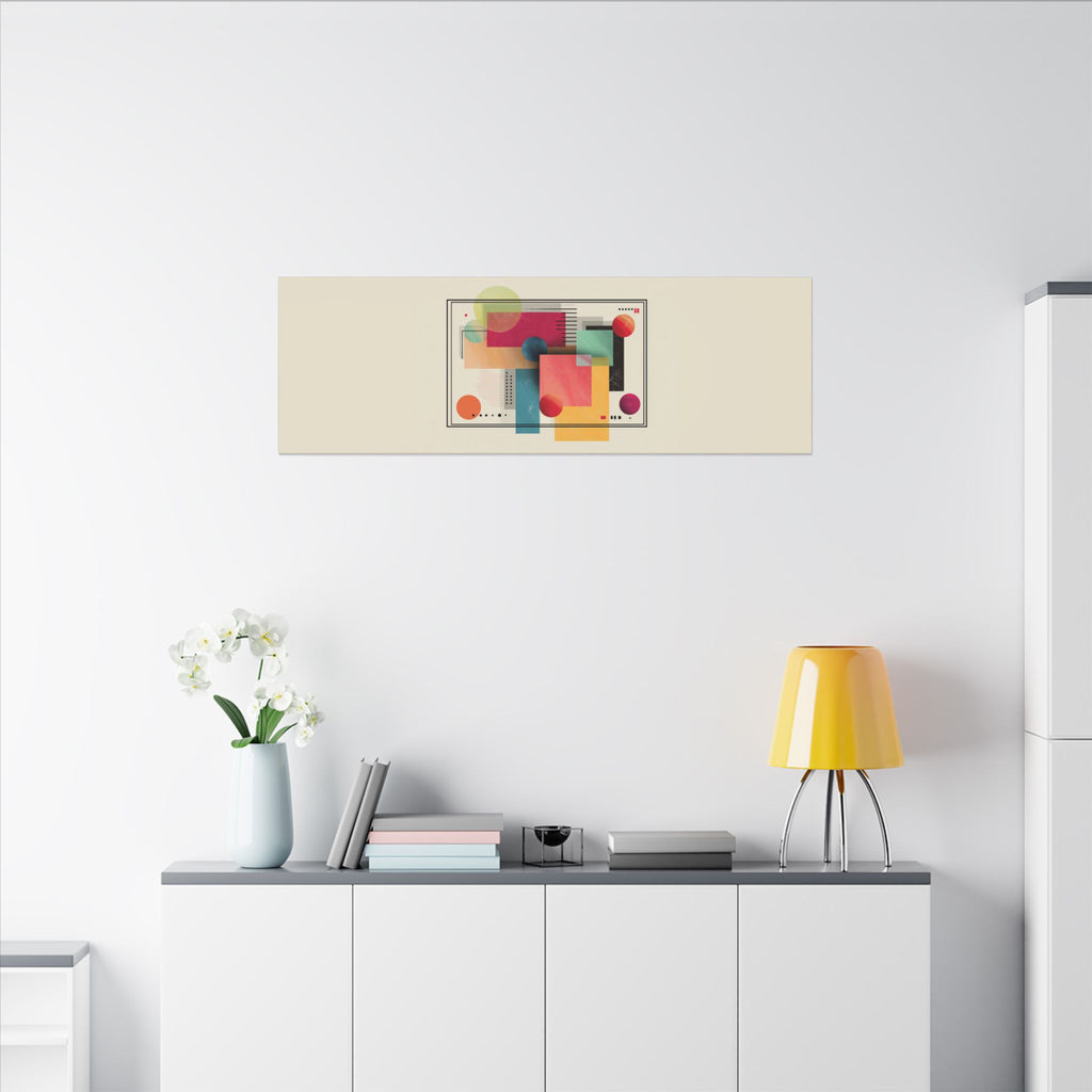 Geometric Dynamism: Bauhaus Abstraction, Translucent Shapes, Modernist Composition   |   Custom Orders Accepted