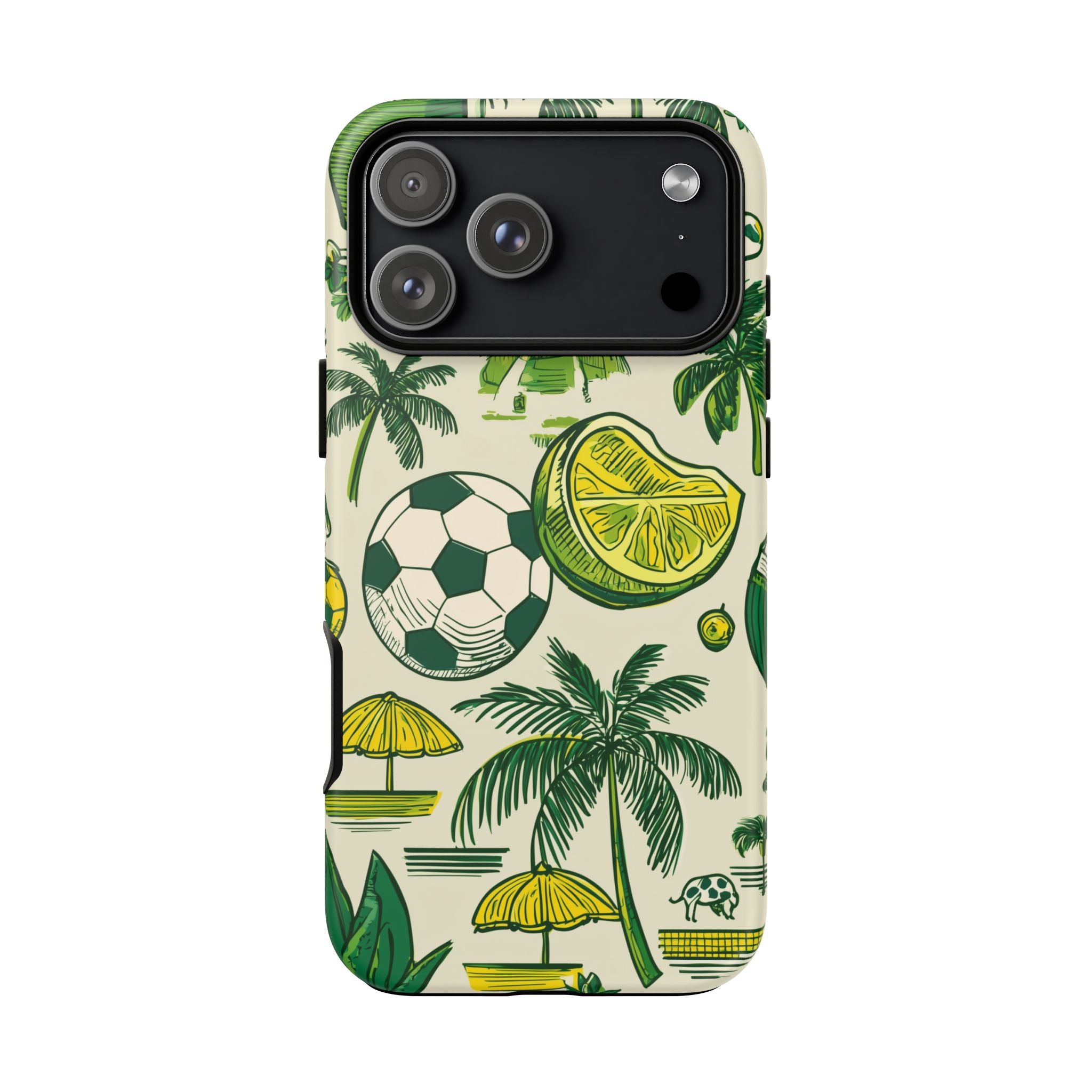 Summer Tough Cases: Sporty Tropical Phone Case, Fun Beach Vibe Phone Accessory, Summer Travel Gift, Colorful Phone Cover, Casual Style Tech
