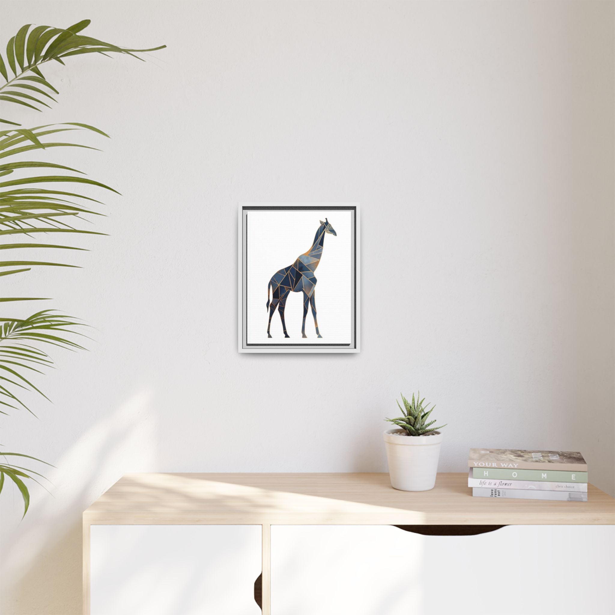 Geometric Giraffe Framed Print : Polygonal Wildlife Art, Modern Mosaic Design   |  Personalized & Custom Orders Available