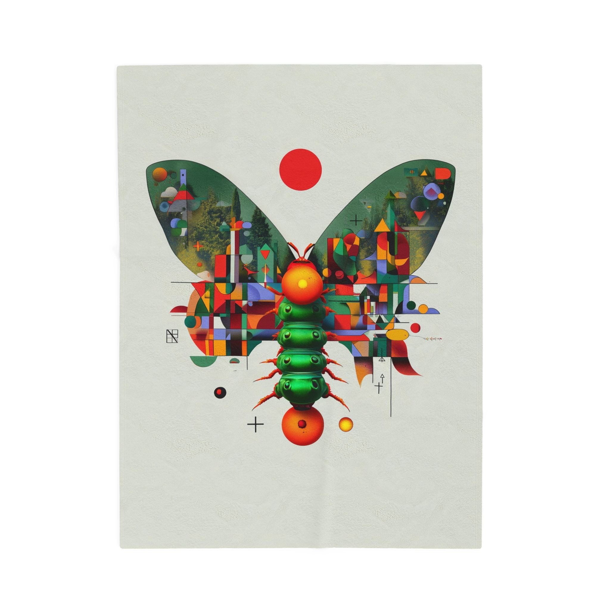 Geometric Butterfly Metamorphosis: Digital Cubist Nature Art, Architectural Insect Composition   |    Custom Orders Available